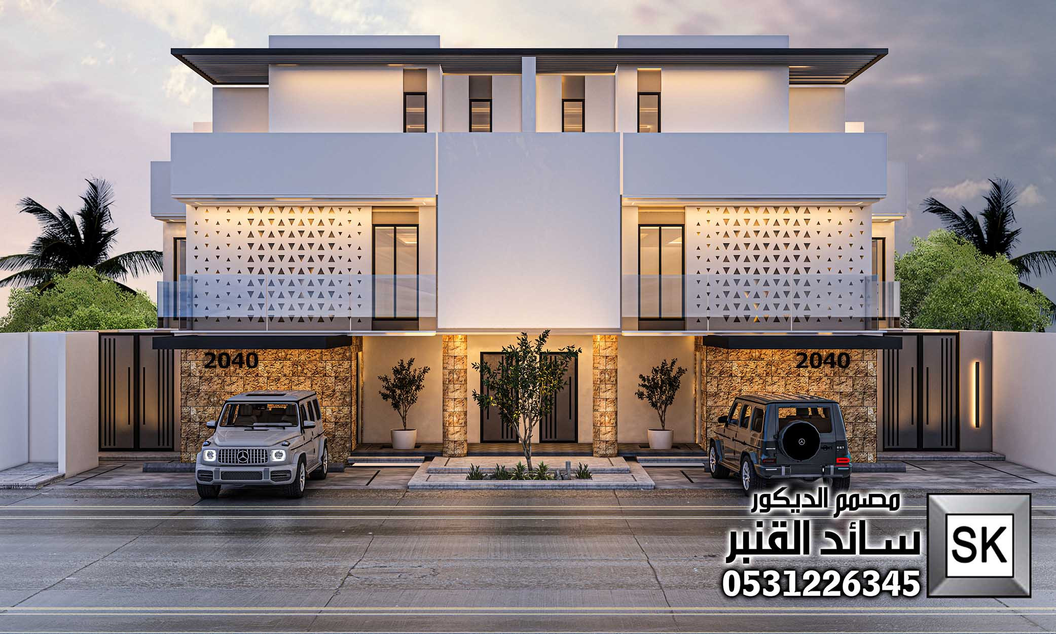 واجهات فلل على كود وادي حنيفة في الرياض