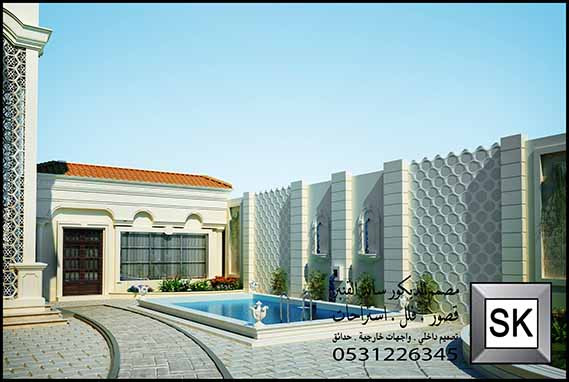 تصميم و تنفيذ واجهات قصور كلاسيك فخمة في الرياض