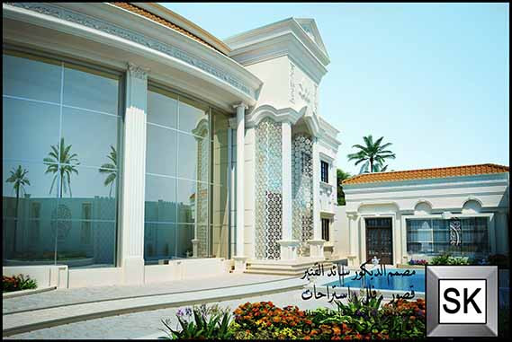 تصميم و تنفيذ واجهات قصور كلاسيك فخمة في الرياض