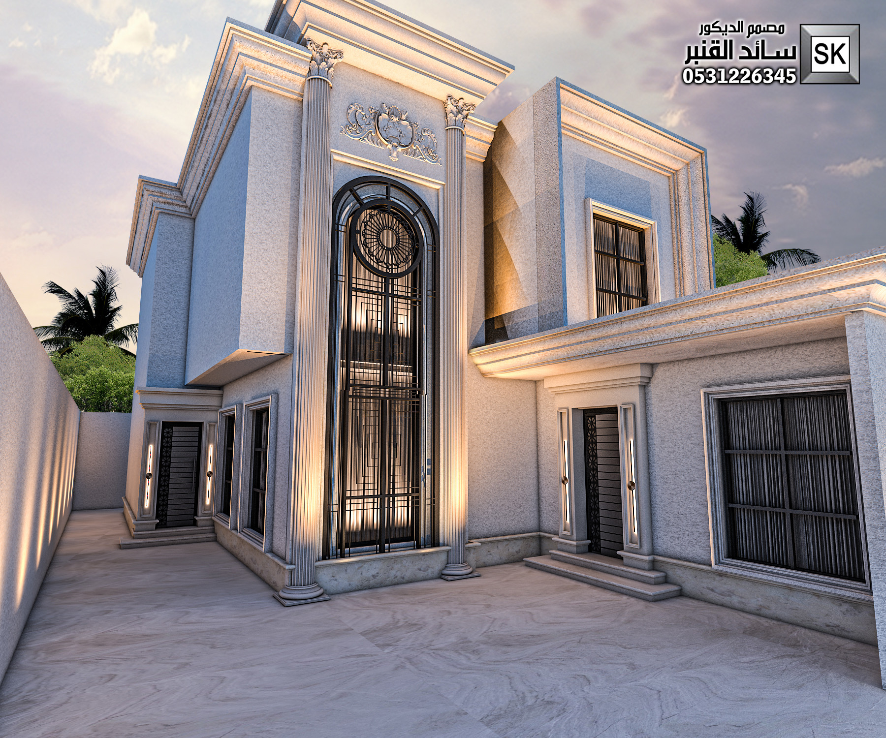 تصميم و تنفيذ واجهات قصور مصغرة في الرياض