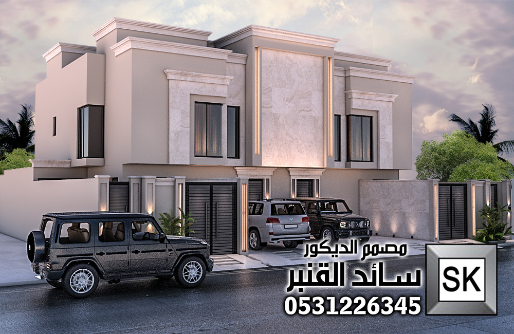 تصميم و تنفيذ تاون هاوس نيوكلاسيك  فاخر في الرياض