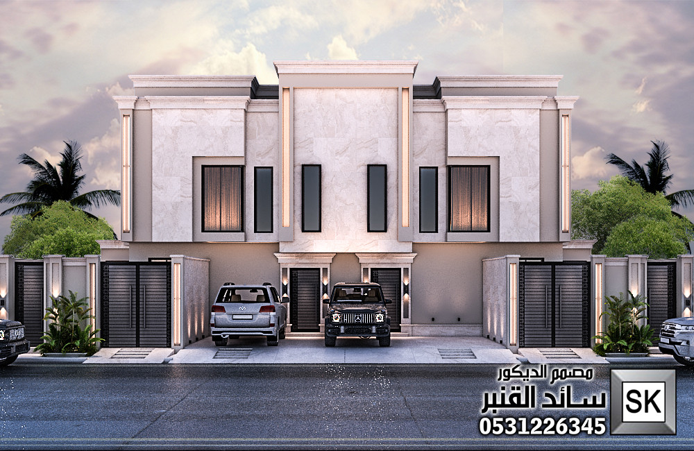 تصميم و تنفيذ تاون هاوس نيوكلاسيك  فاخر في الرياض