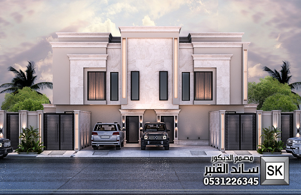تصميم و تنفيذ تاون هاوس نيوكلاسيك  فاخر في الرياض