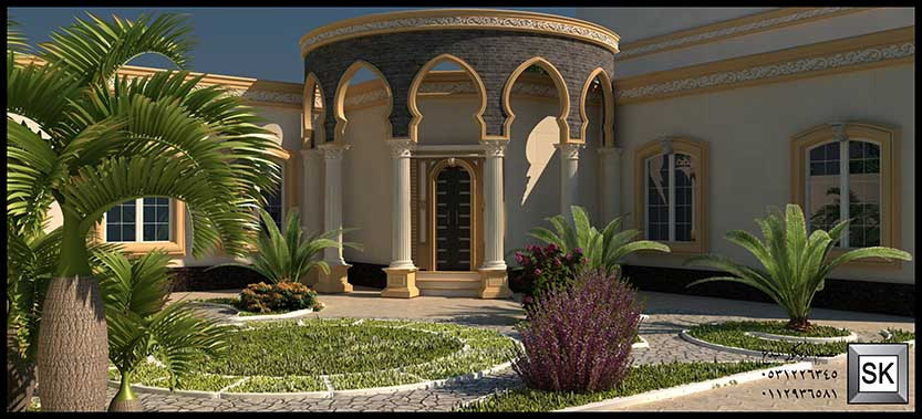 تصميم و تنفيذ  واجهة بيت العمر في السعودية