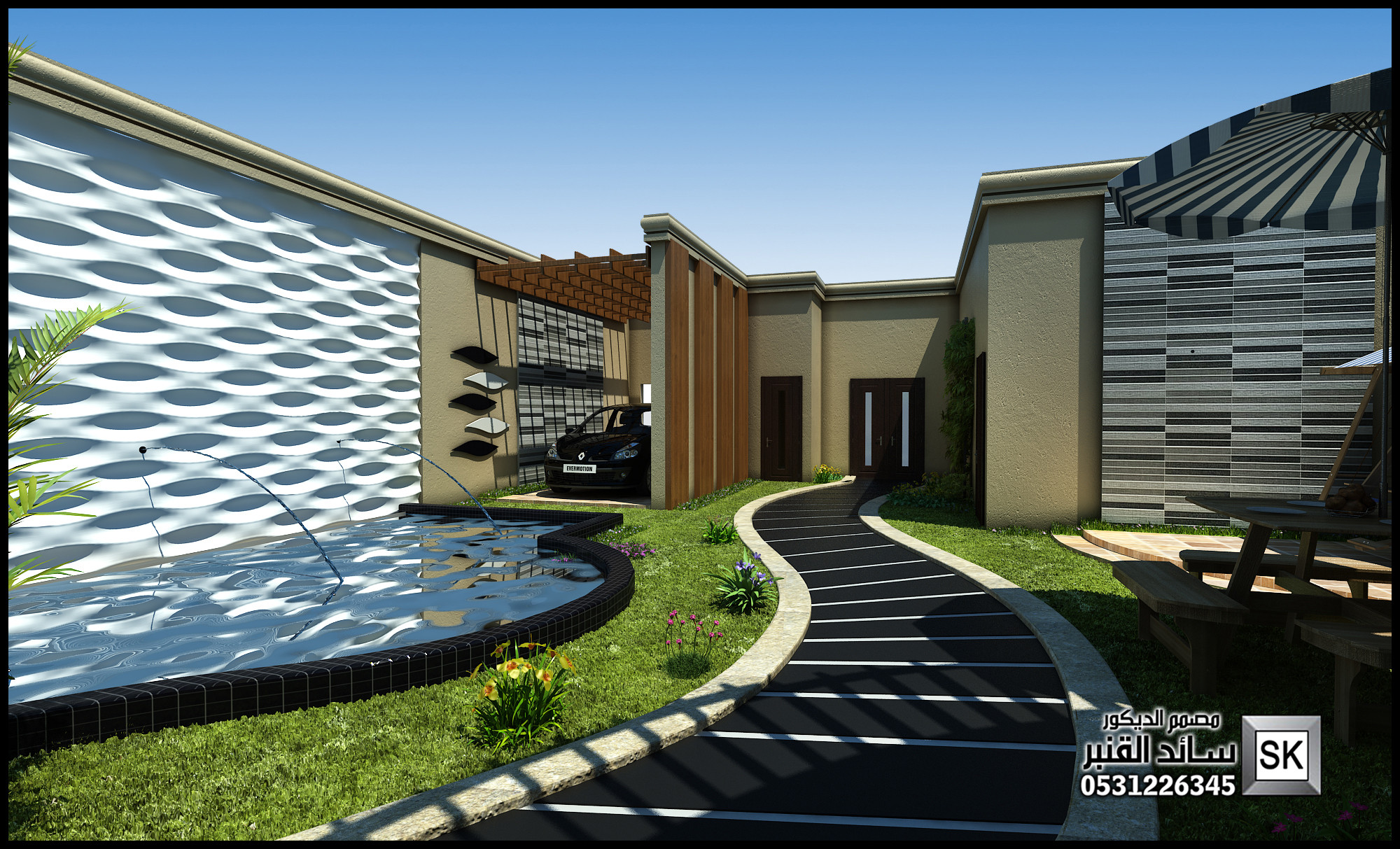 تصميم و تشطيب إستراحات و شاليهات فخمة في الرمال بالرياض