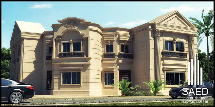 مؤسسة تصميم واجهة خارجية نيوكلاسيك في الرياض