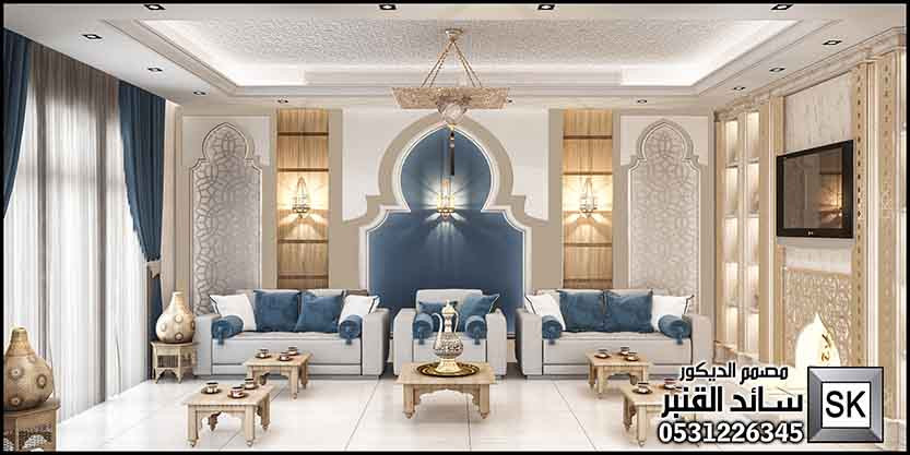 تصميم و تنفيذ ديكور مجالس مغربية فخمة في الرياض