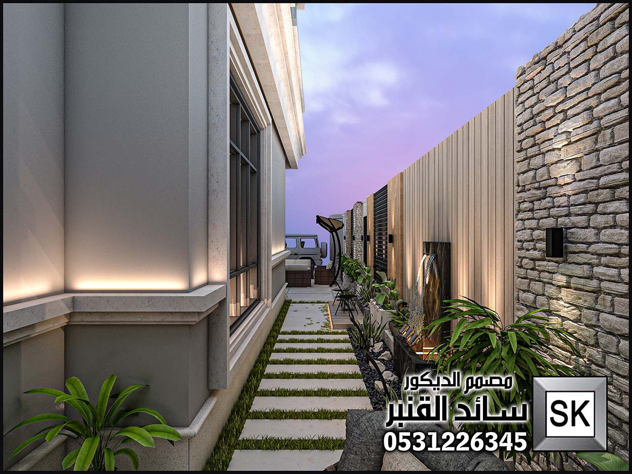 تصميم و تنفيذ لاندسكيب منزلي فاخر في السعودية