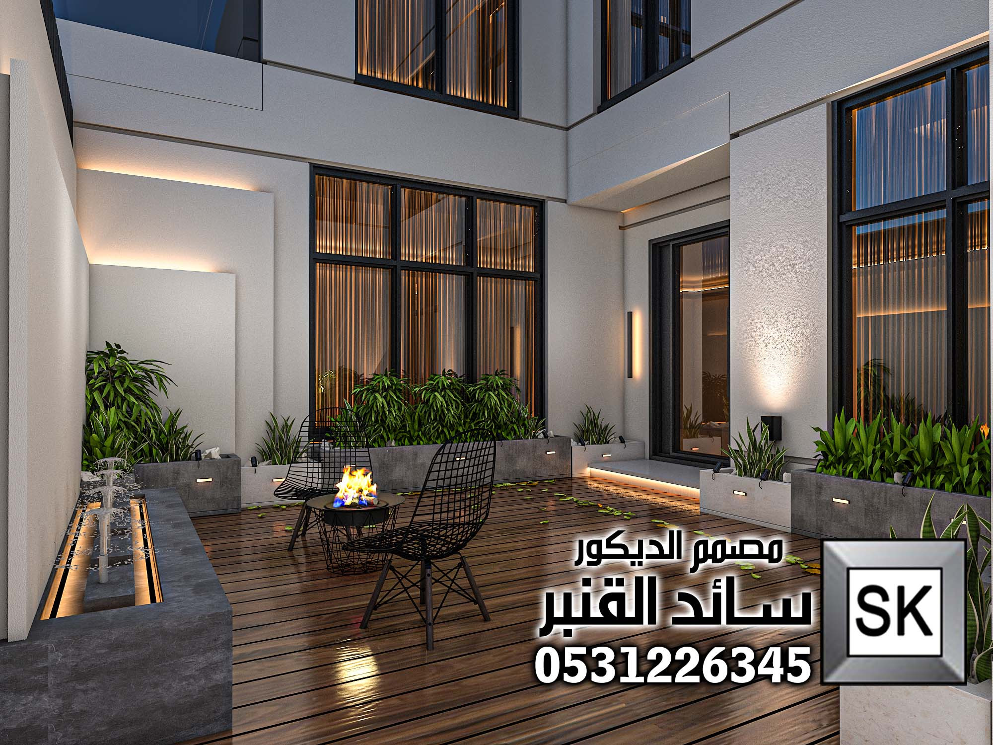 تصميم و تنفيذ لاندسكيب منزلي فاخر في السعودية