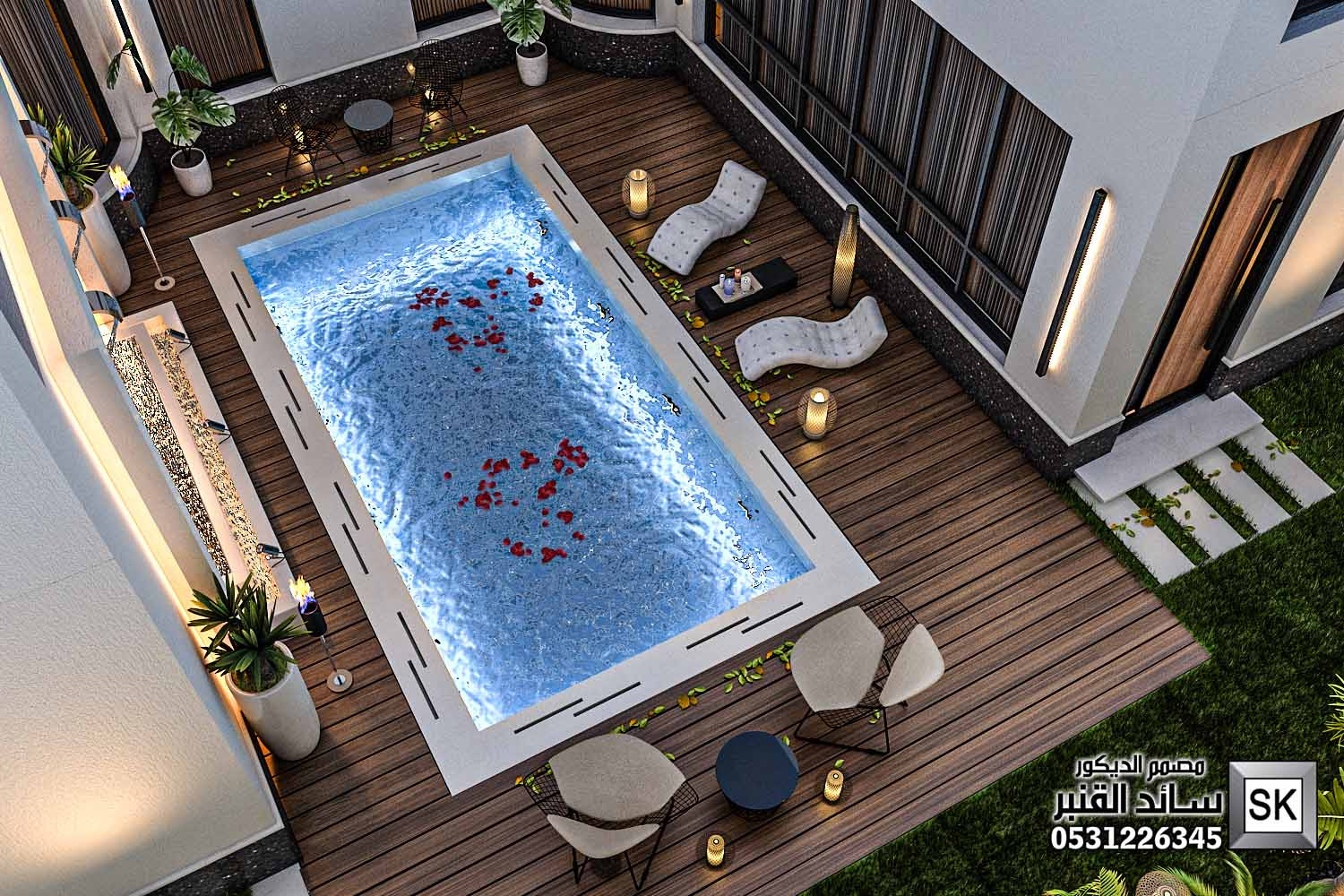 تصميم و تنفيذ لاندسكيب و حدائق منزلية فخمة في الرياض