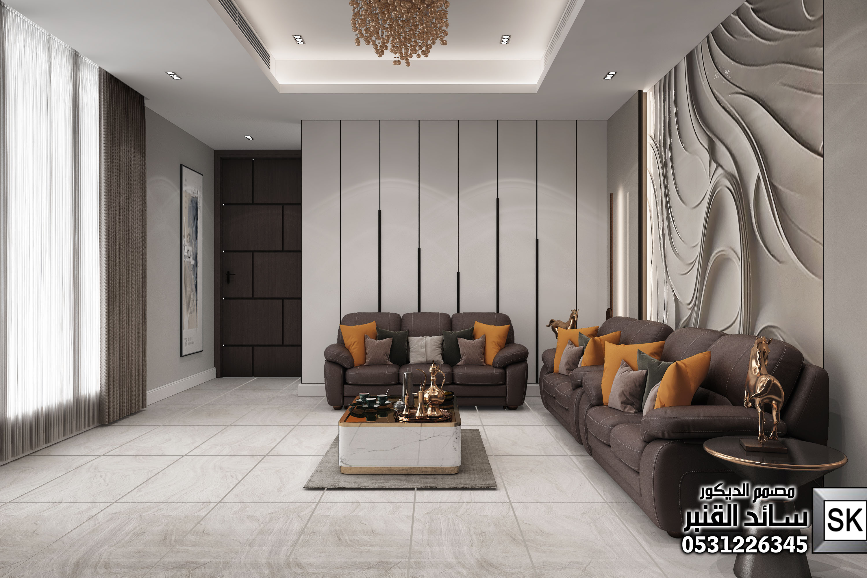 تصميم ديكور داخلي  مجلس رجال في الرياض