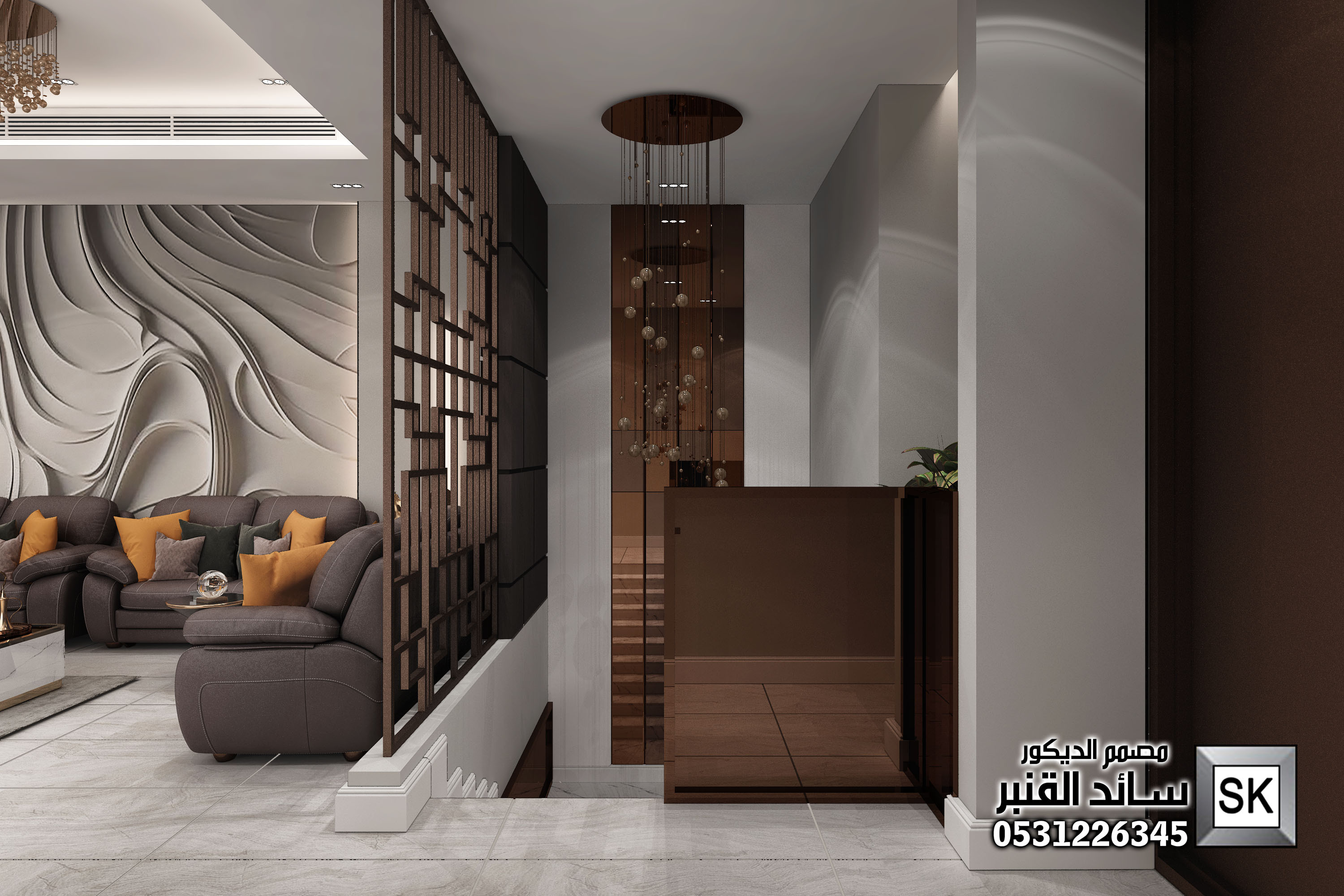 تصميم ديكور داخلي  مجلس رجال في الرياض