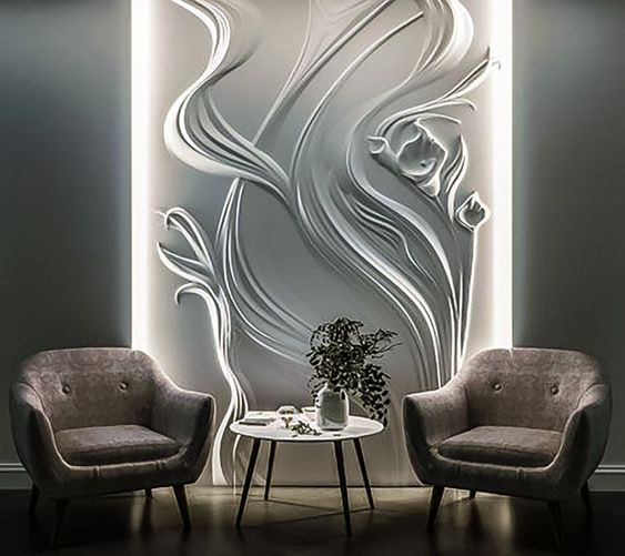 تصميم و تنفيذ جدران مجالس و صالات و غرف نوم  فخمة في السعودية