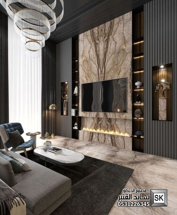 تصميم و تنفيذ جدران تلفاز للمجالس و صالات و غرف النوم و الطعام في الدمام