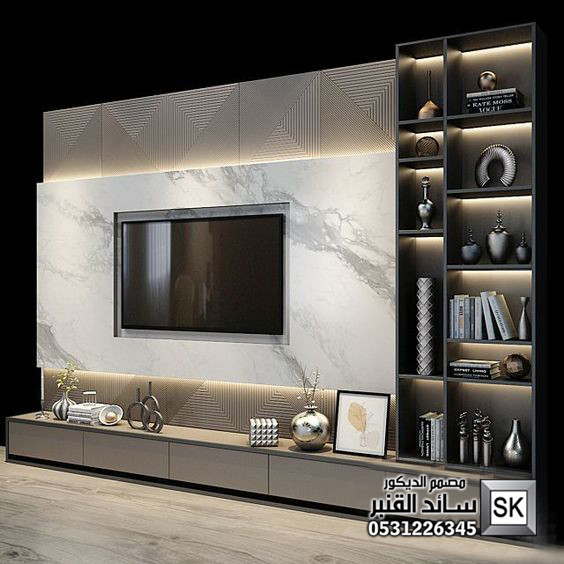 تصميم و تنفيذ جدران تلفاز فخمة في السعودية