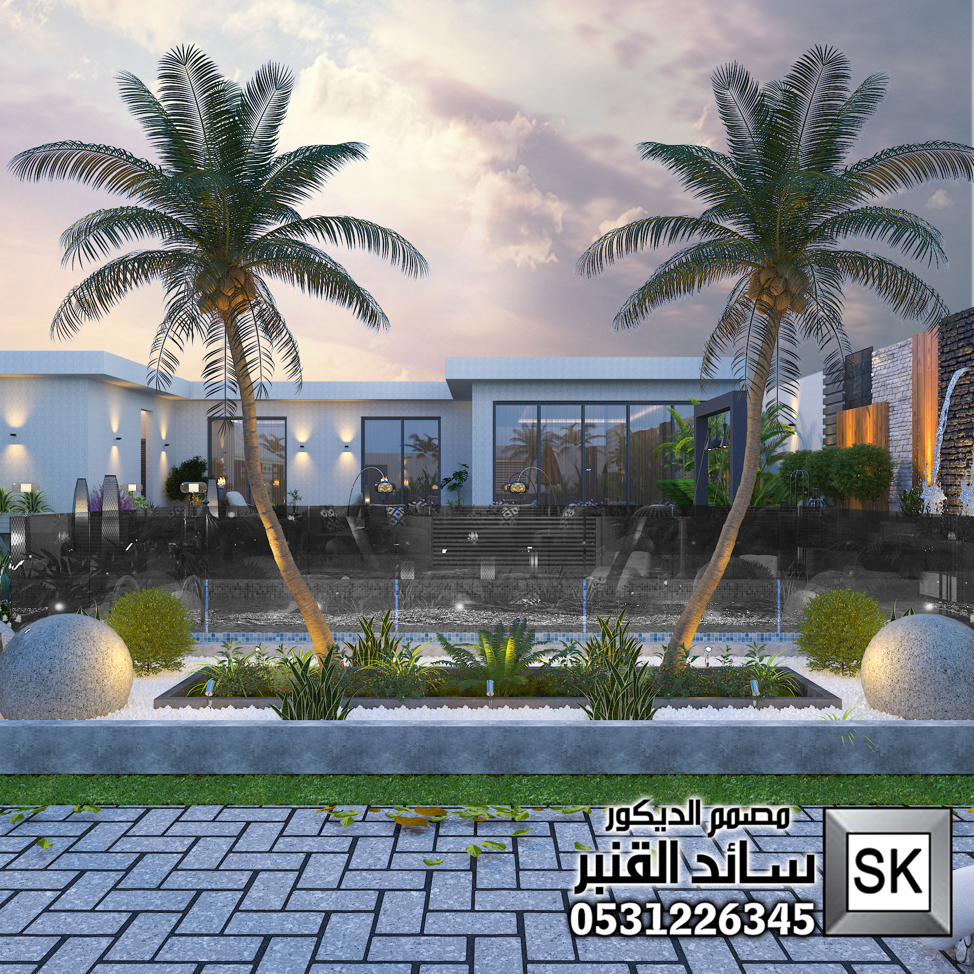 تصميم و تنفيذ شاليهات و مزارع و إستراحات في الرياض