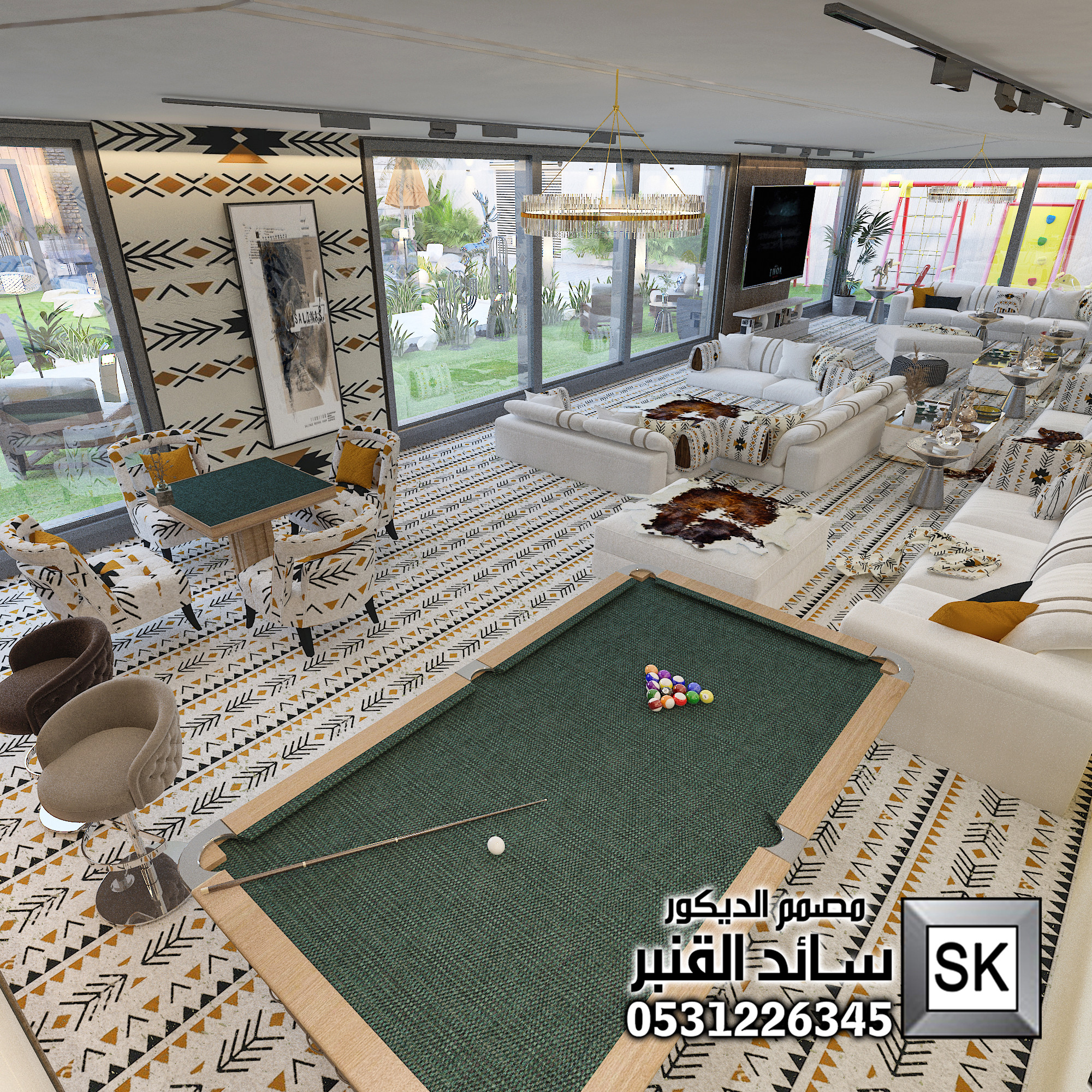 تصميم و تنفيذ شاليهات و مزارع و إستراحات في الرياض