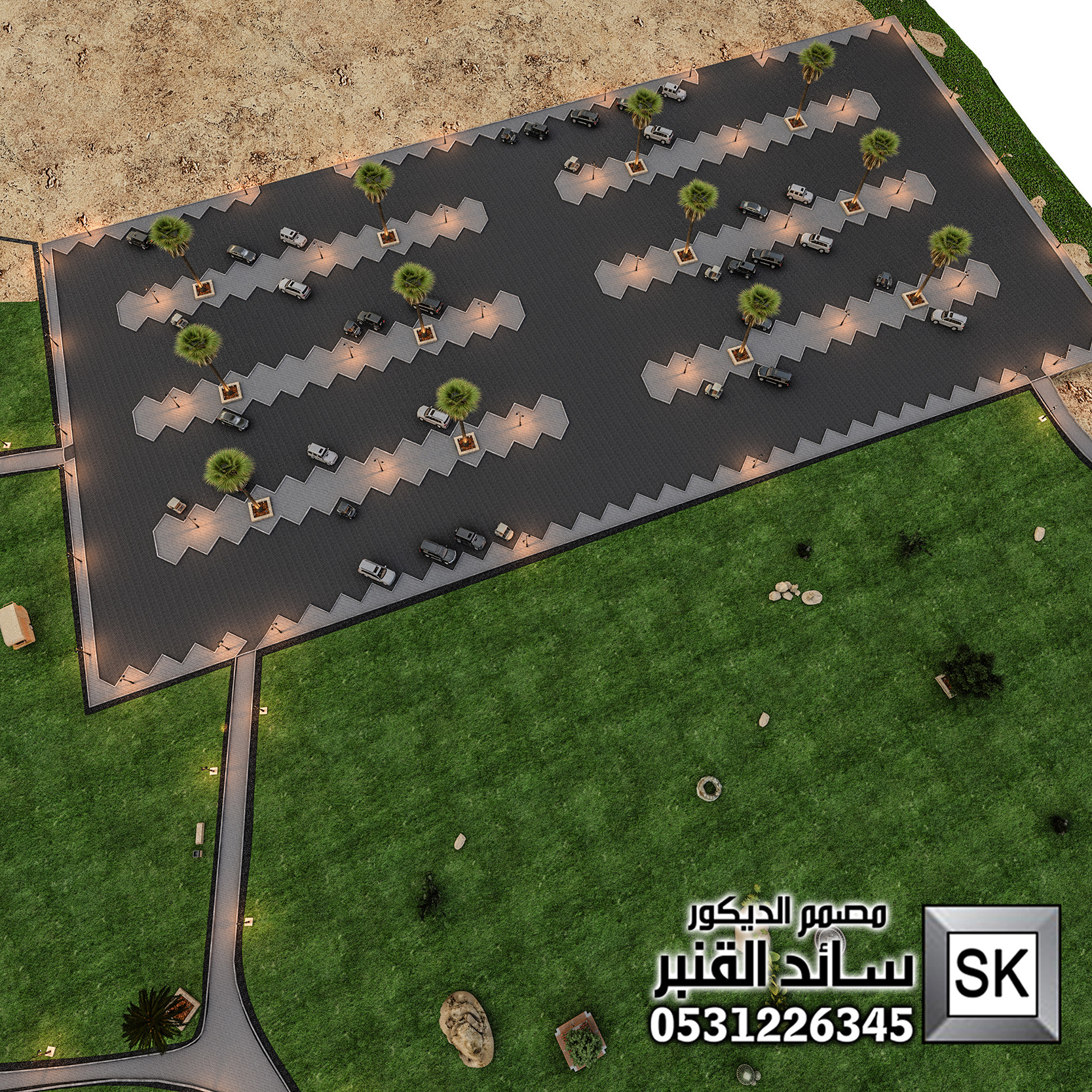 تصميم و تشطيب حدائق و لاندسكيب محميات و مخيمات و منتعجعات في السعودية