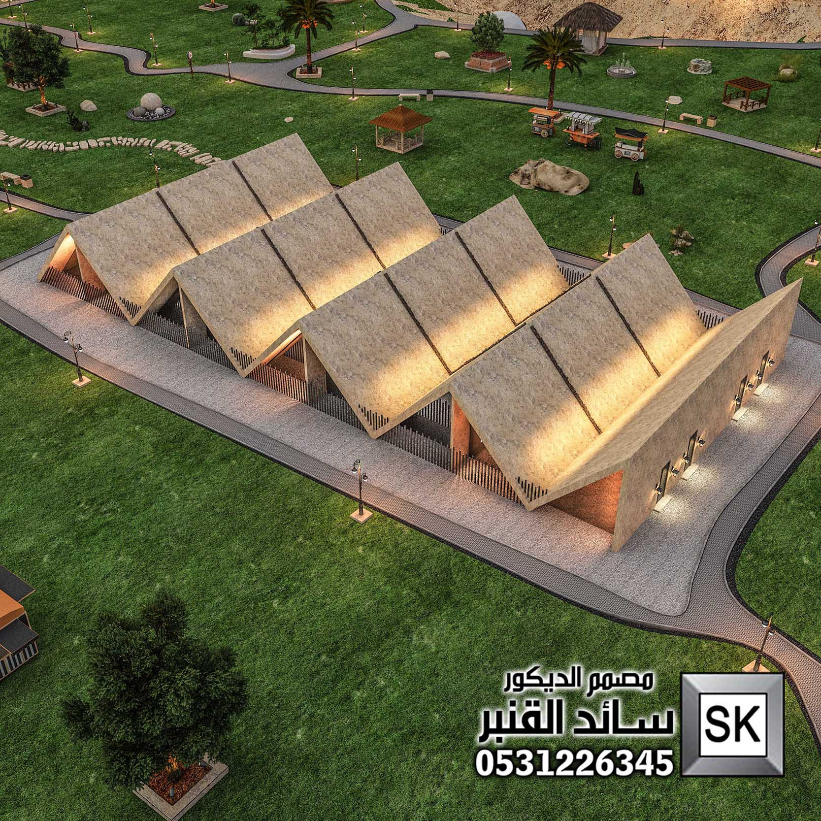 تصميم و تشطيب حدائق و لاندسكيب محميات و مخيمات و منتعجعات في السعودية