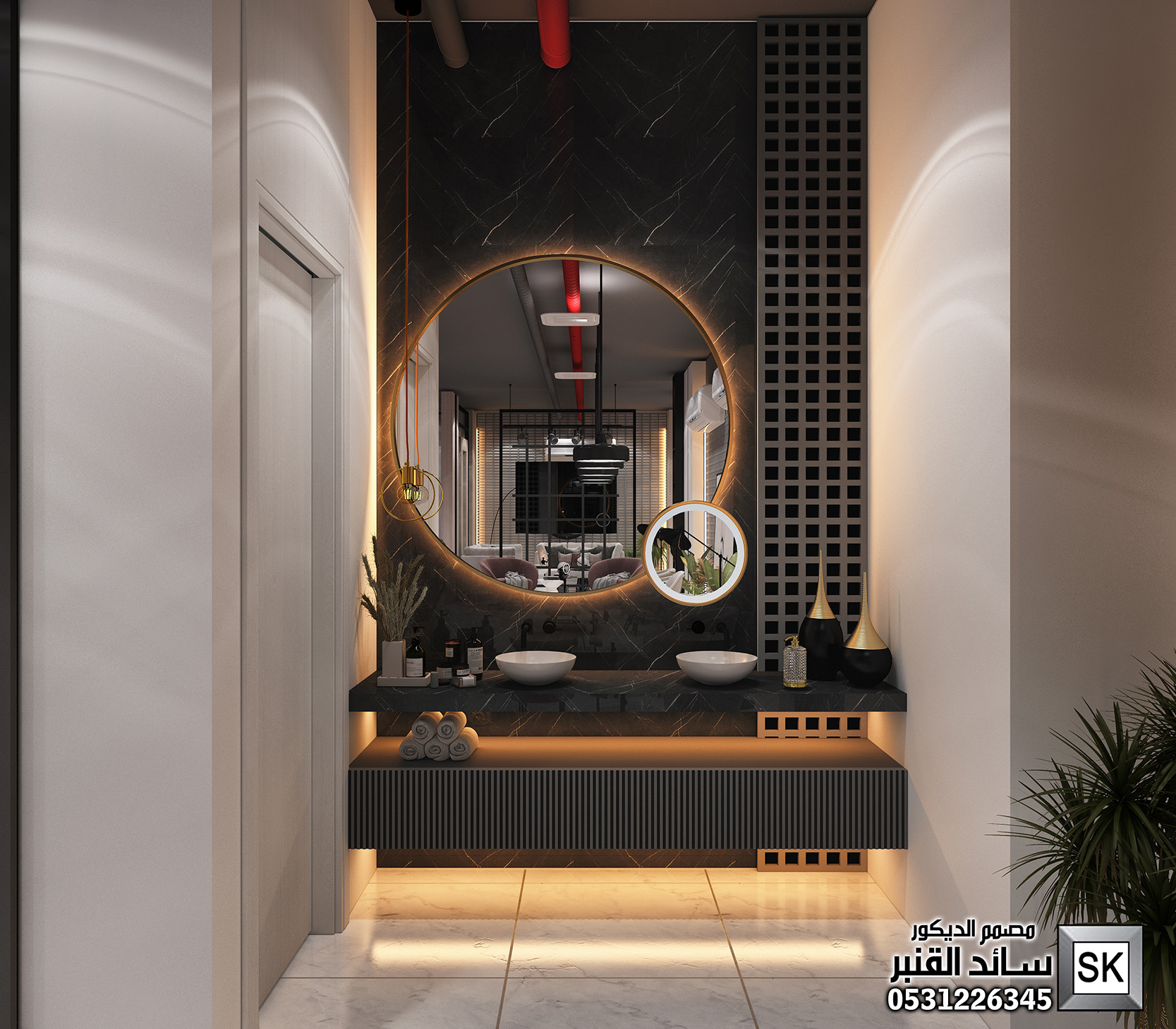 تصميم و ترميم صالون تجميل و سبا و حمام مغربي  فاخر في الرياض