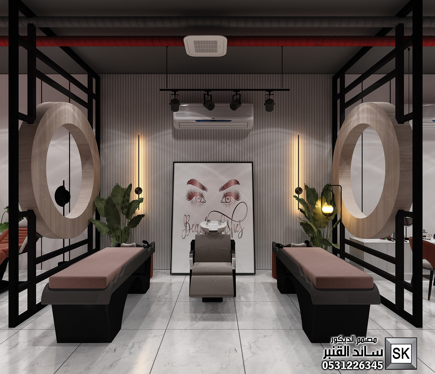 تصميم و ترميم صالون تجميل و سبا و حمام مغربي  فاخر في الرياض