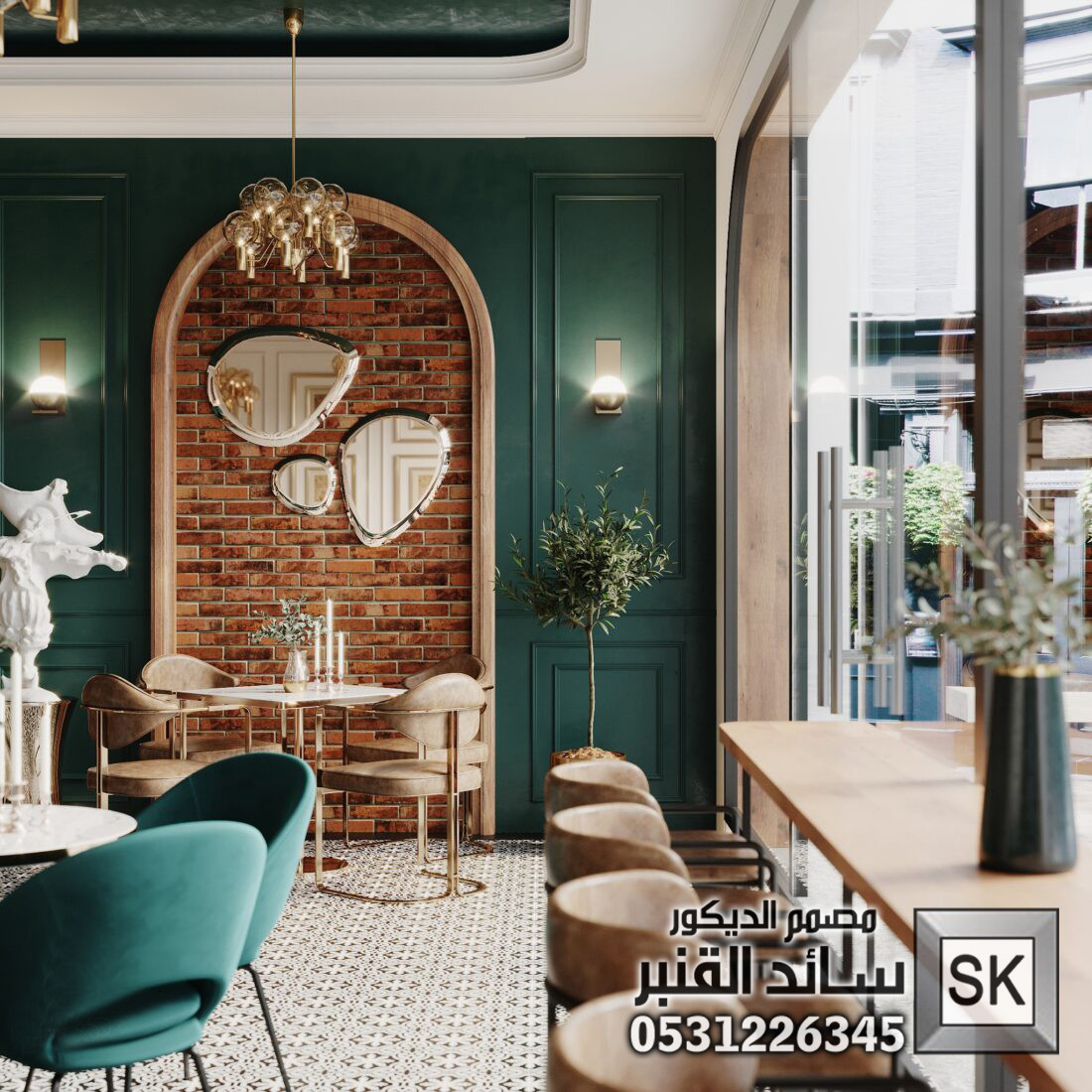 مصمم كافيهات و مطاعم و محلات شاهي مبدع في السعودية
