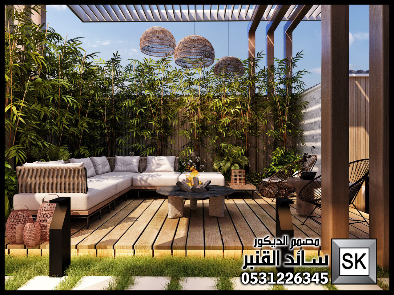 تنسيق حدائق في الرياض شامل التصاميم المجانية