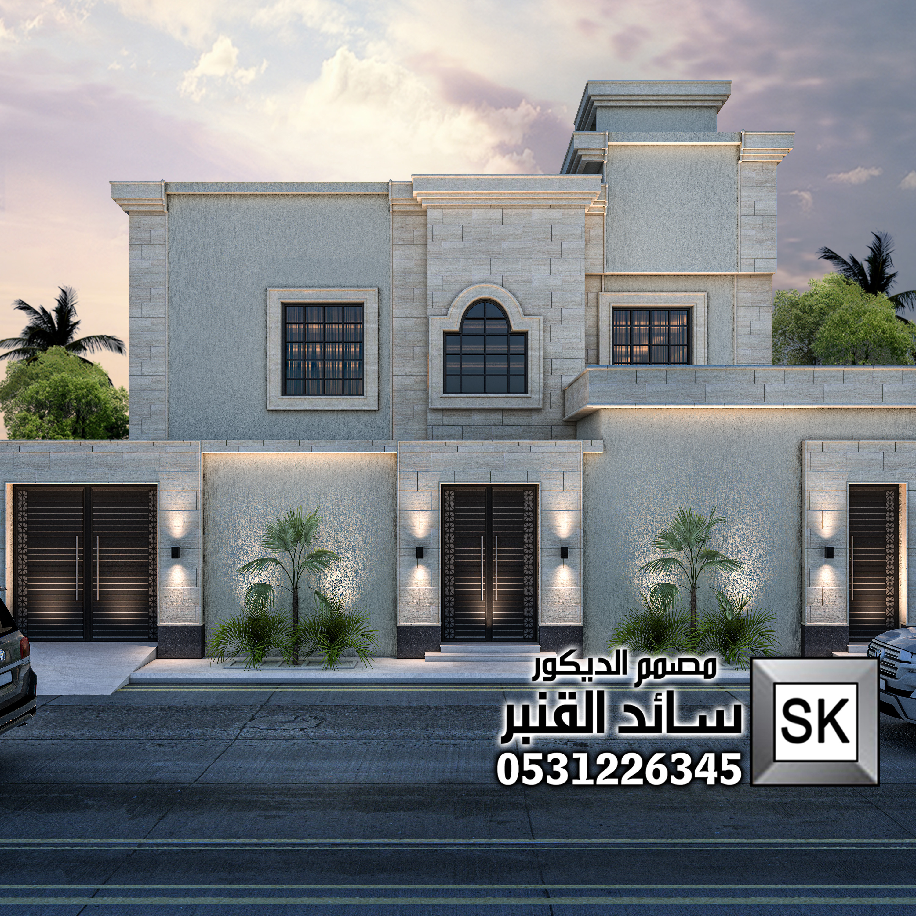 مصمم واجهة فلل نيوكلاسيك محترف في القصيم