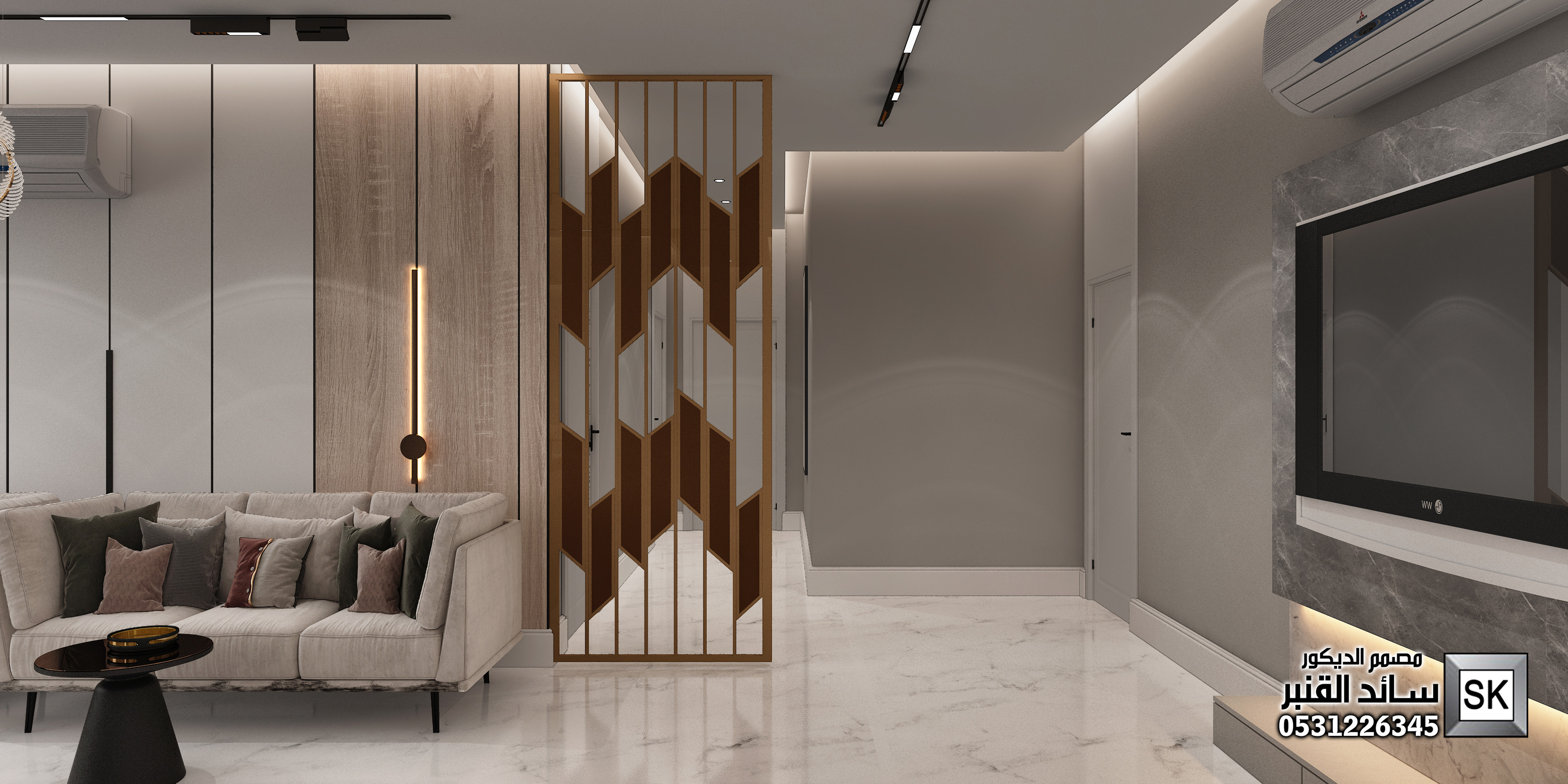 تصميم و تنفيذ  ديكور داخلي مجالس رجال فخمة في الرياض