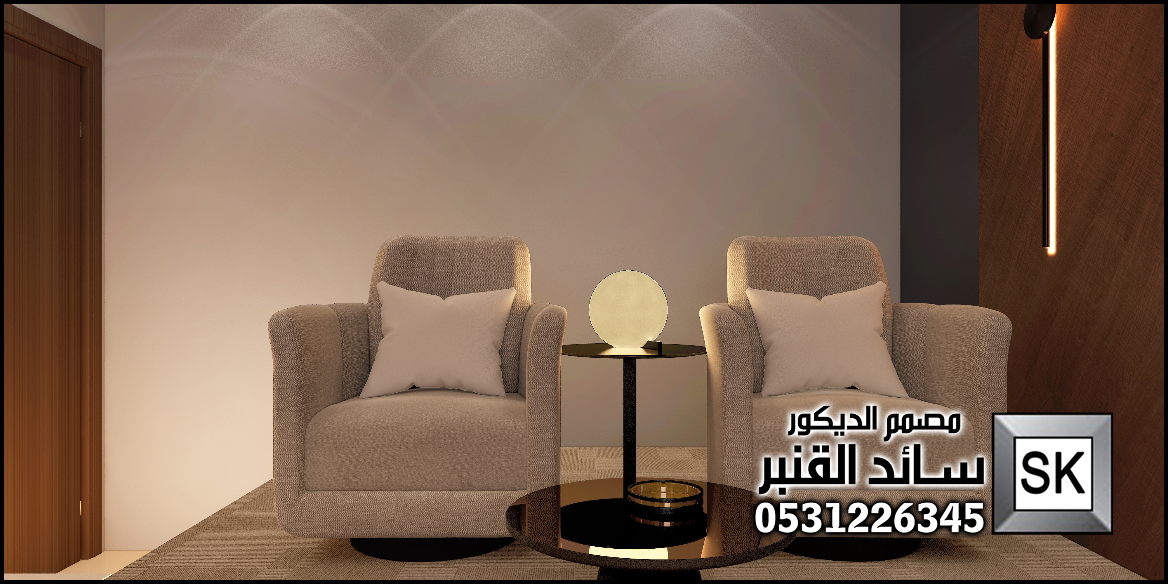 تصميم و تشطيب غرفة سينما فخمة في الرياض