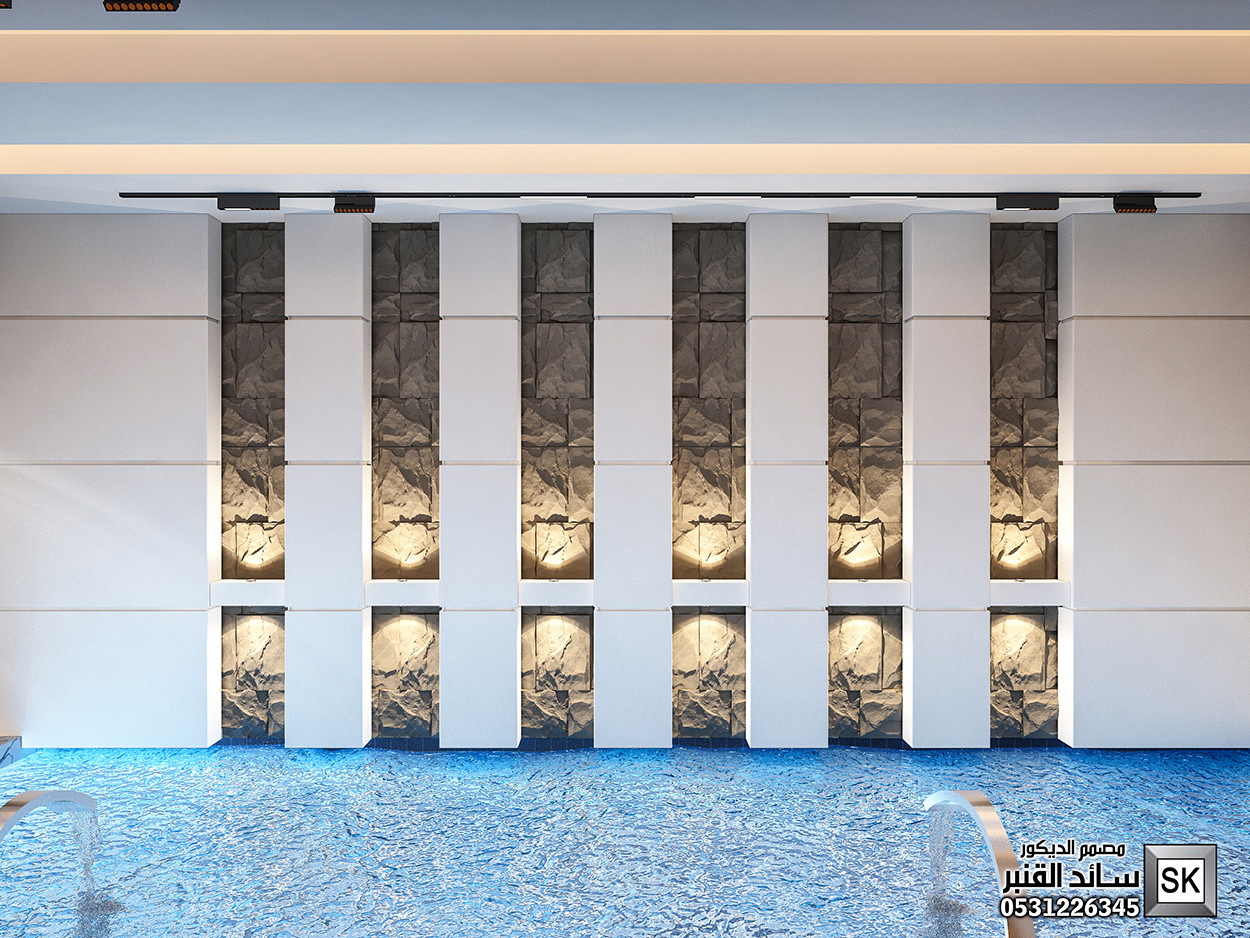 تصميم مسبح داخلي قبو ترفيهي فاخر في الطائف