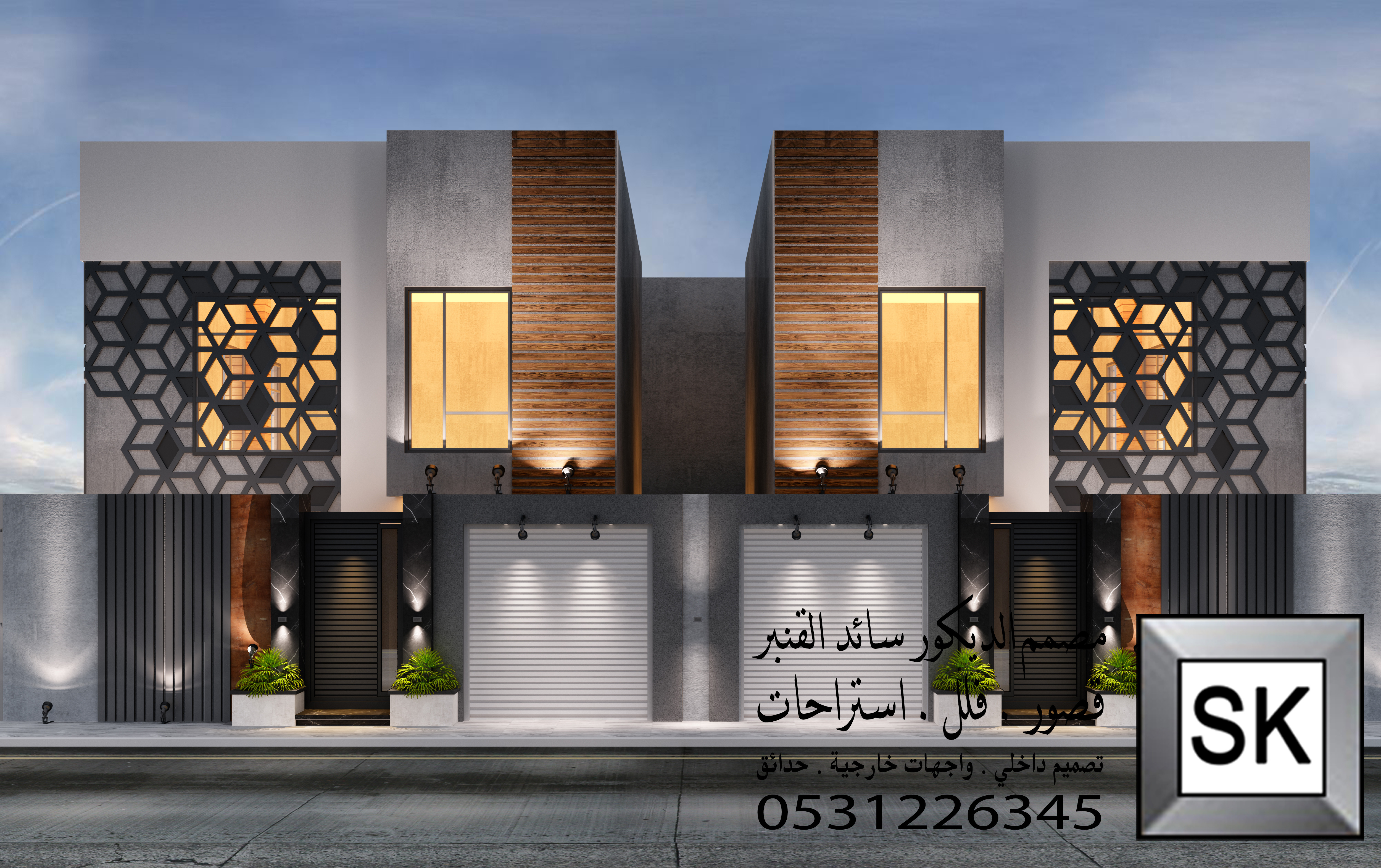 تصميم و تنفيذ واجهات دوبلكس فخمة في الرياض