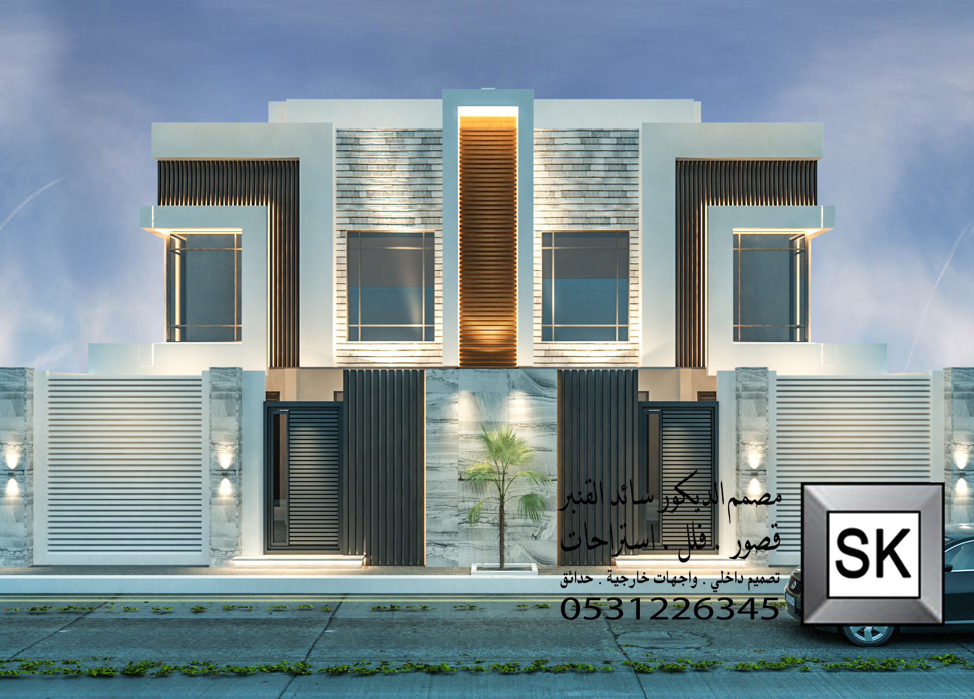 تصميم و تنفيذ واجهات دوبلكس فخمة في الرياض