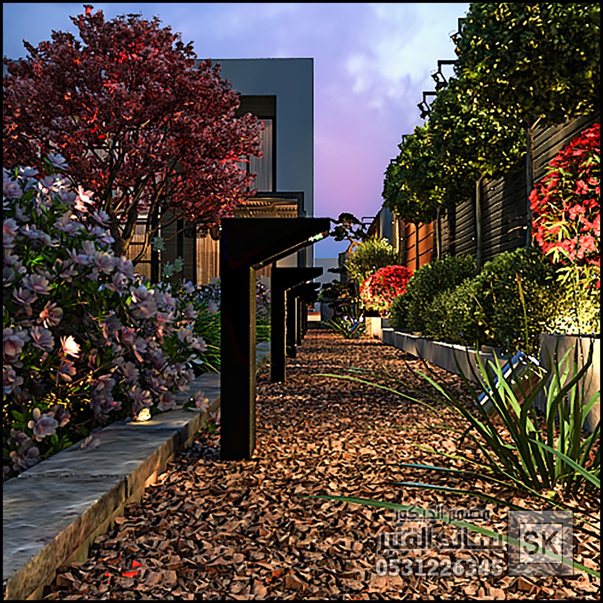 تصميم و تشطيب لاندسكيب مزارع و شاليهات في الرياض