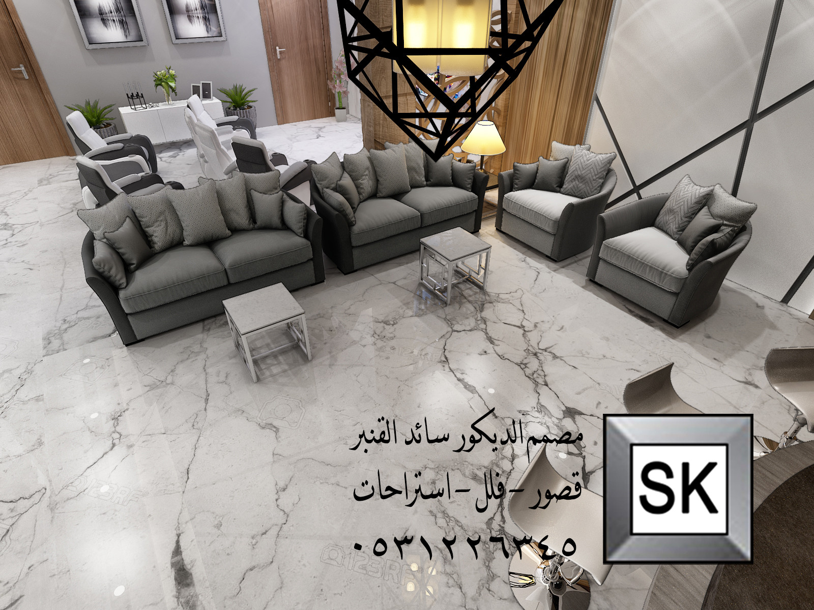 تصميم و تشطيب ديكور داخلي فاخر في الرياض