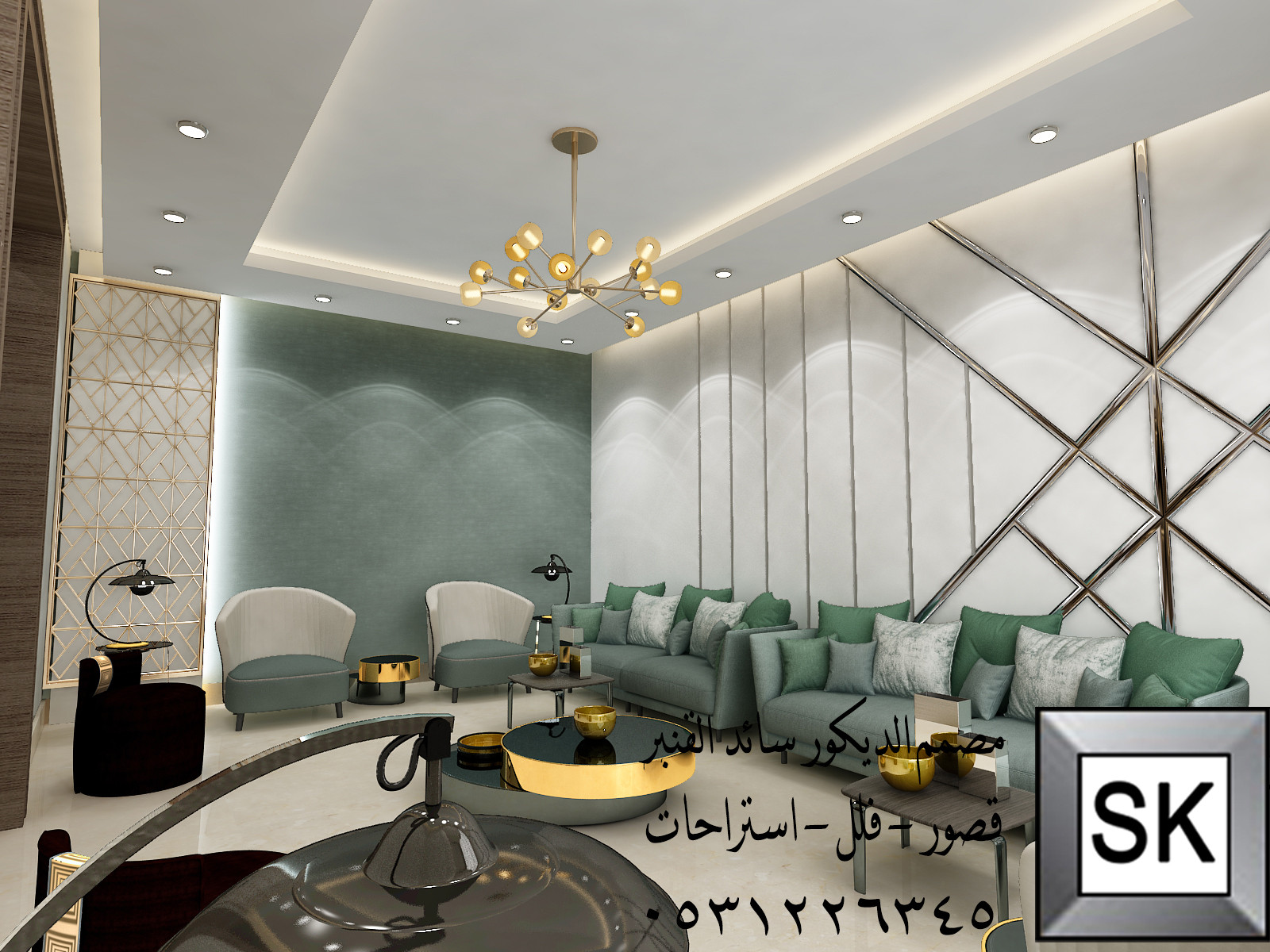 تصميم و تشطيب ديكور داخلي فاخر في السعودية