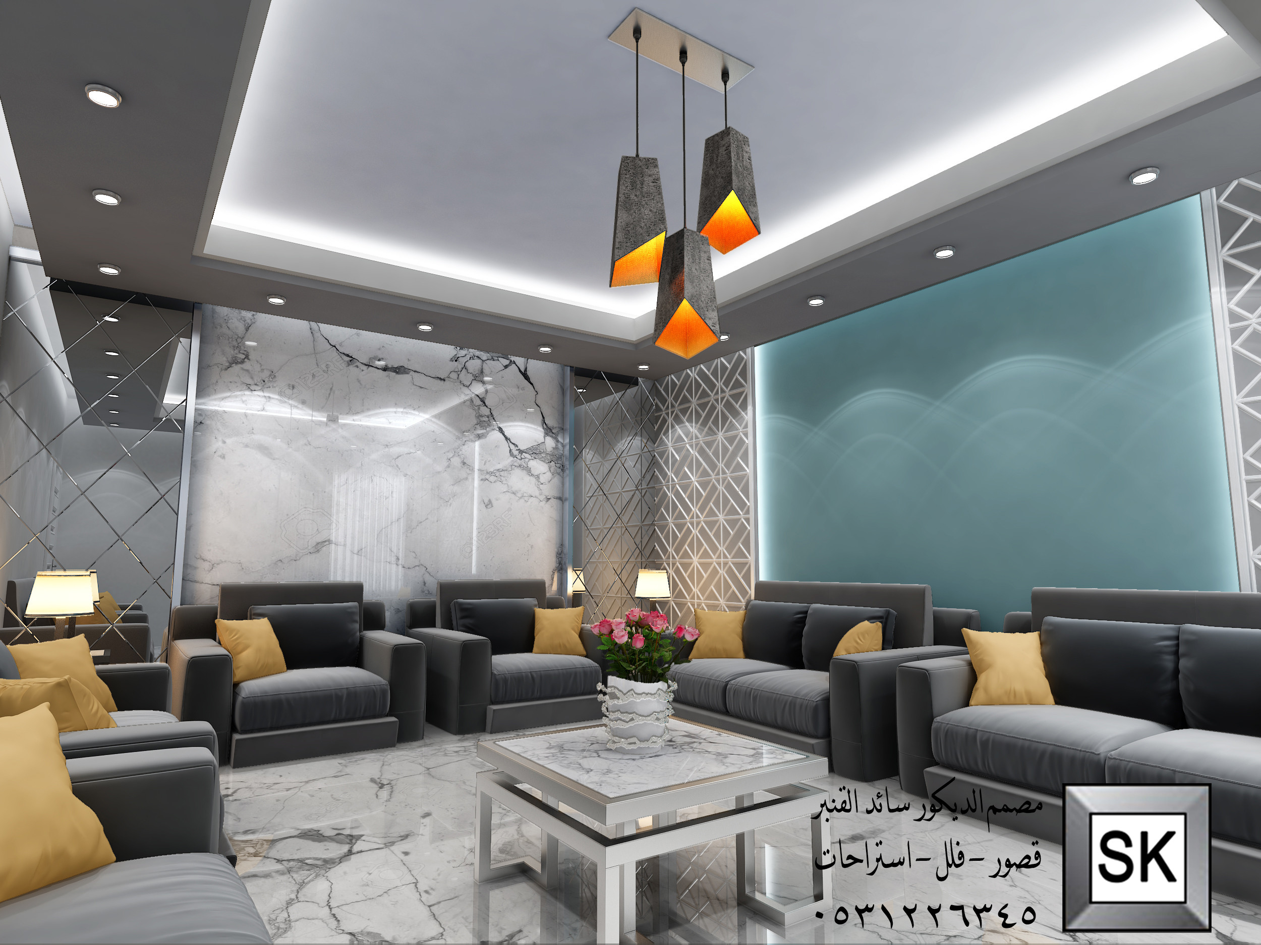 تصميم و تشطيب ديكور داخلي فاخر في السعودية