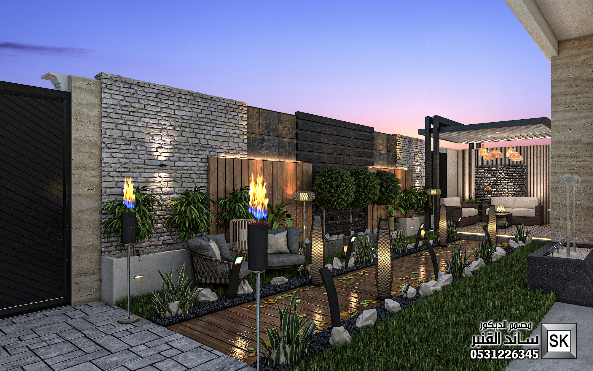 مصمم الحدائق سائد القنبر 0531226345