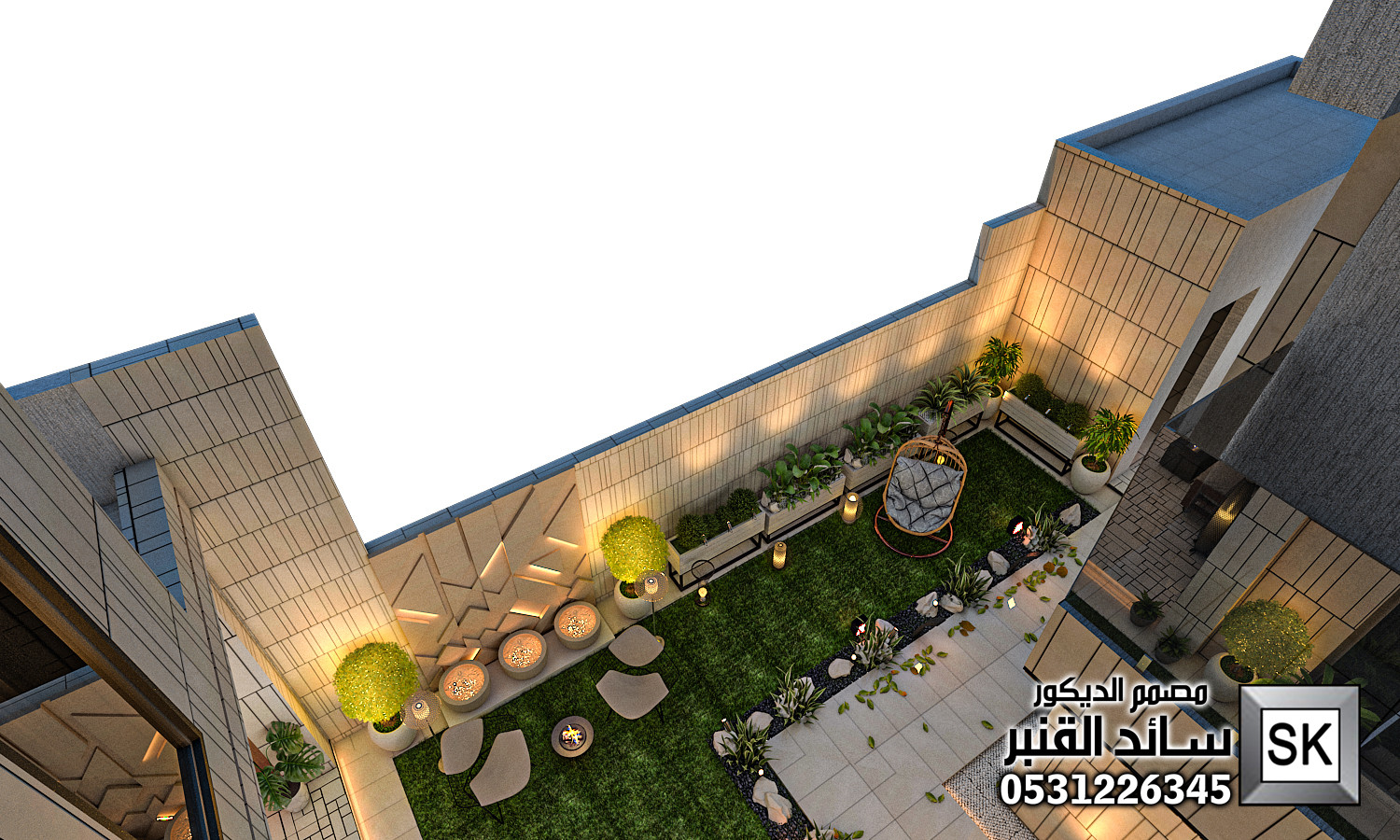 مصمم الحدائق المنزلية في الرياض سائد القنبر 0531226345