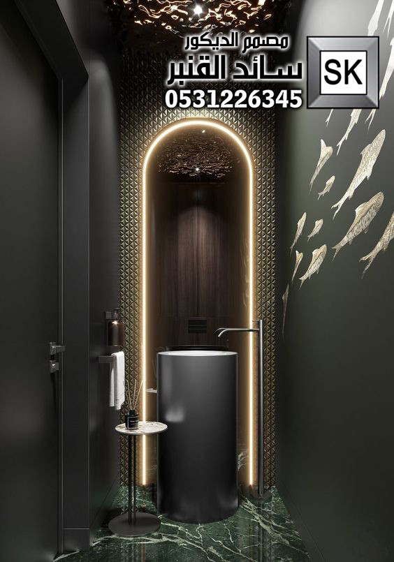 تصميم و تشطيب مغاسل و حمامات فخمة في الرياض