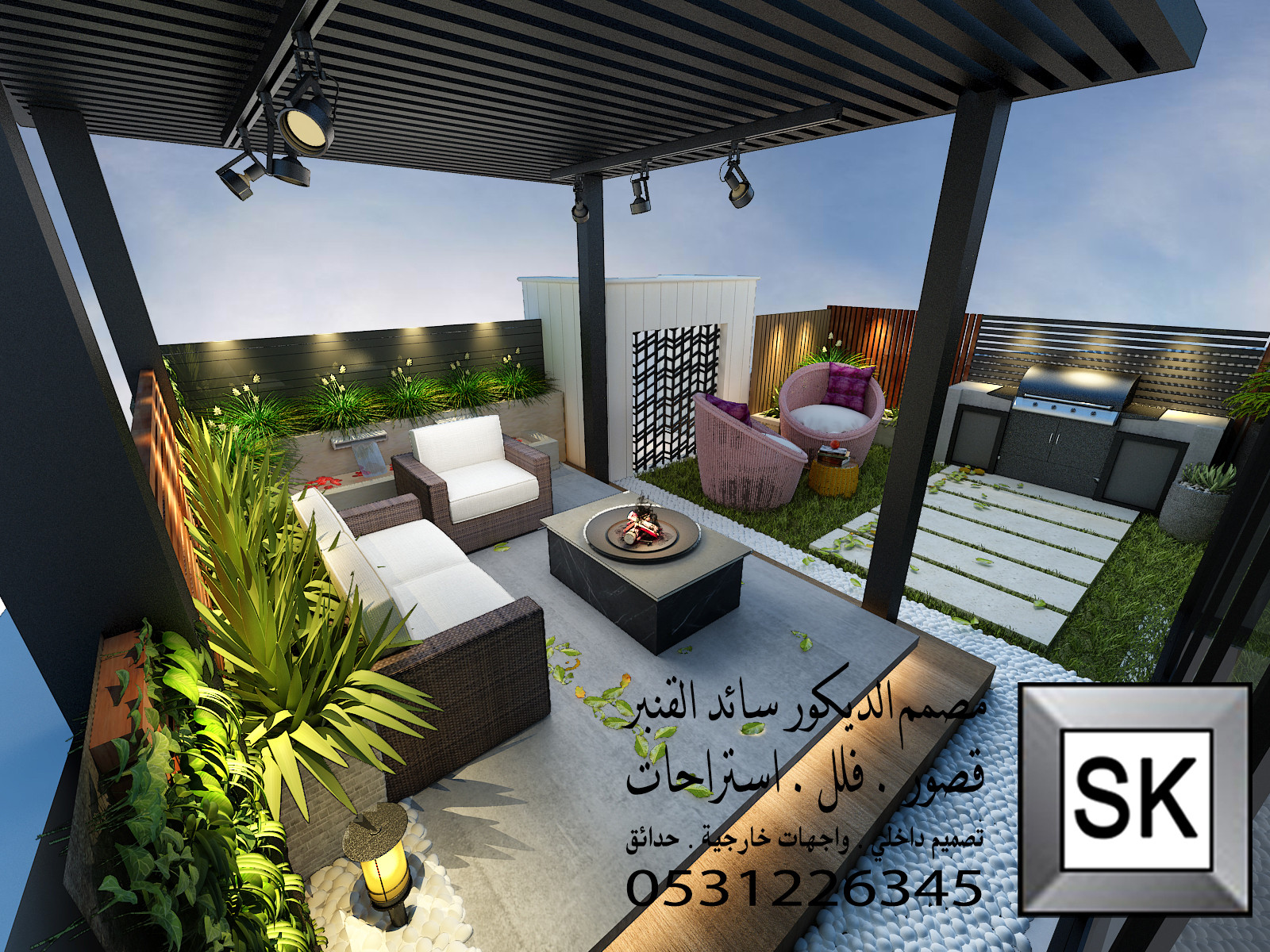 مصمم حدائق منزلية محترف في الرياض 0531226345