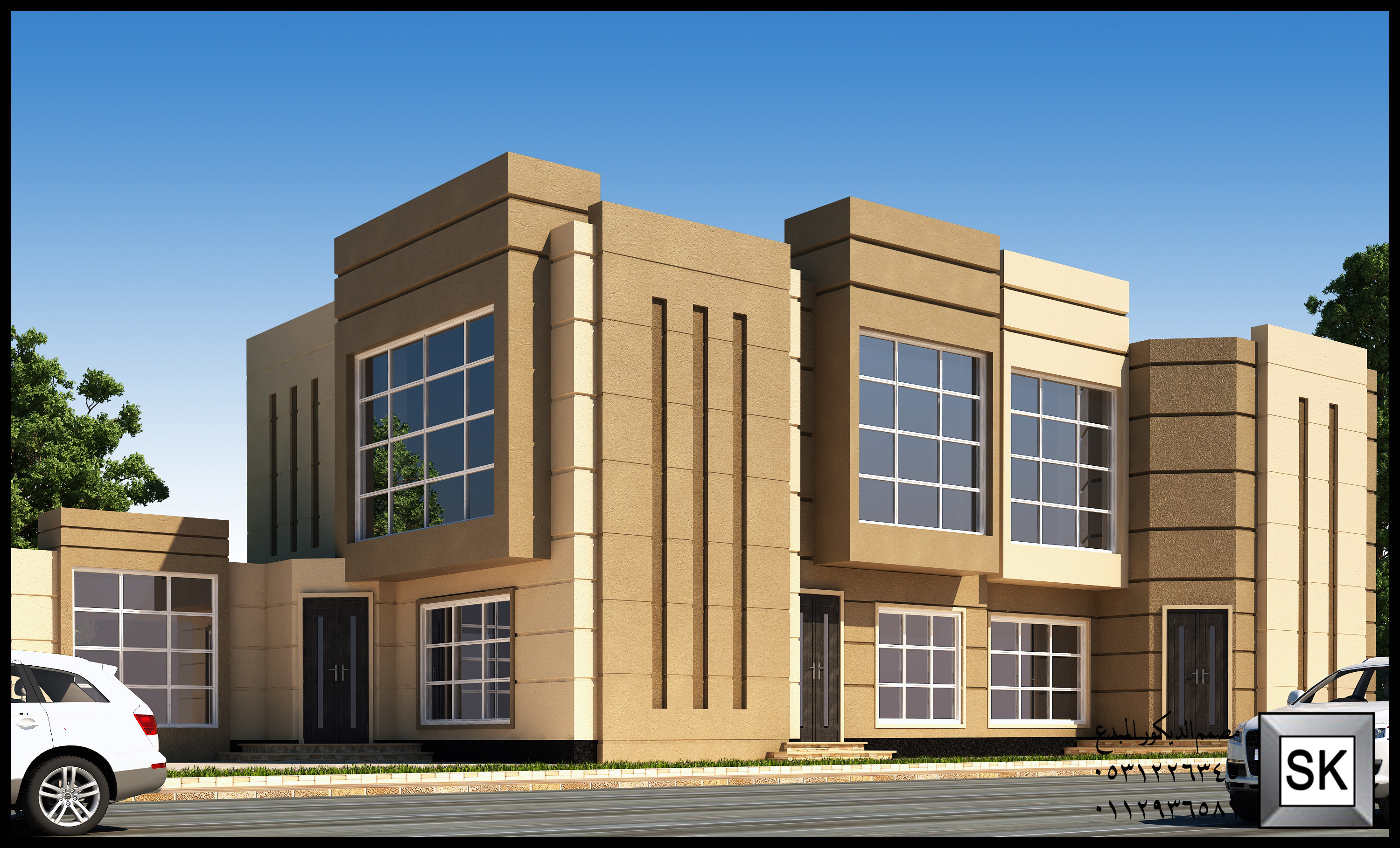 واجهة فلل حسب الكود السلماني - كود وادي حنيفة - كود المسار الرياضي - النمط النجدي