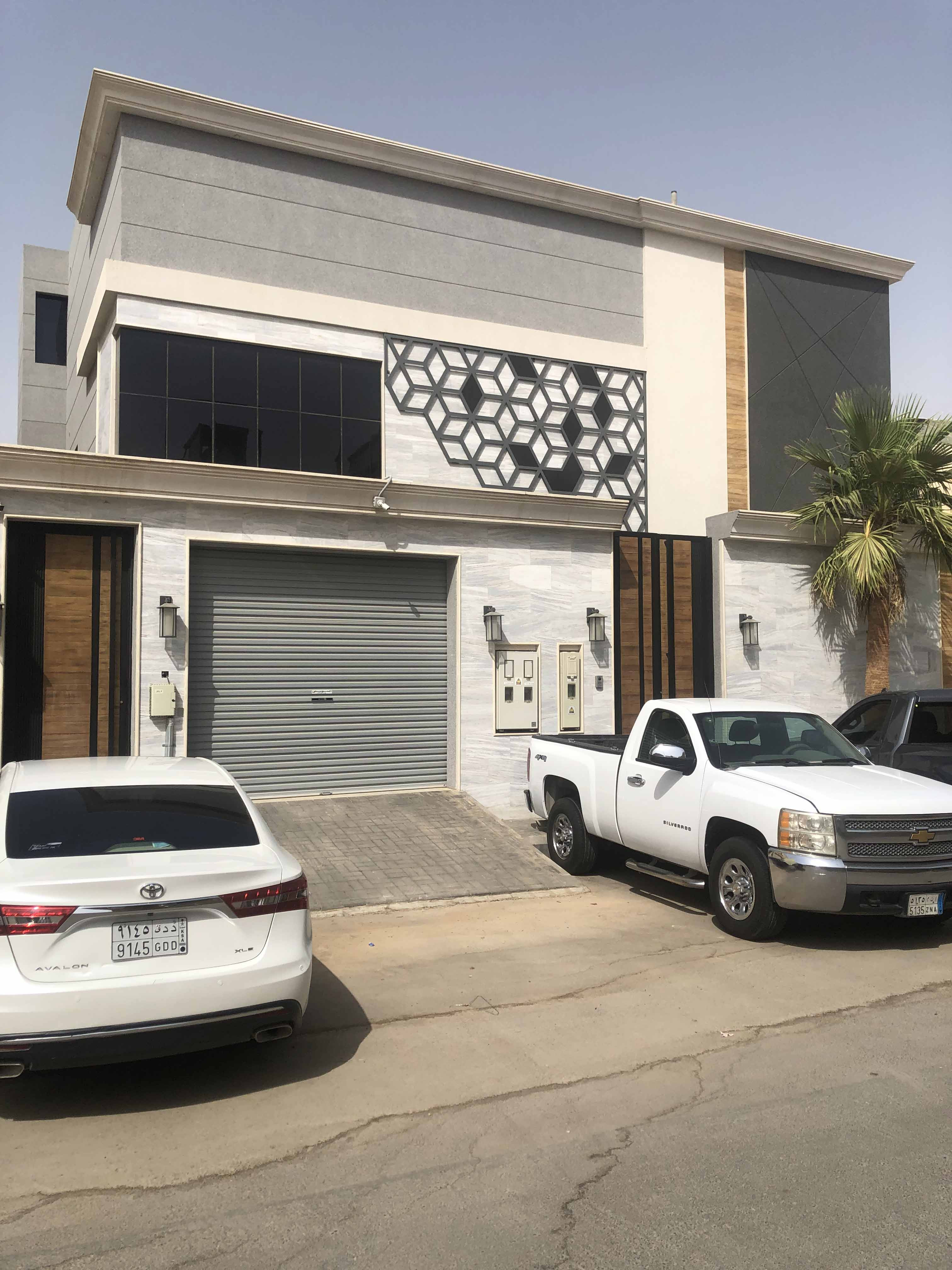 تصميم و تشطيب واجهة فيلا فخمة في الرياض