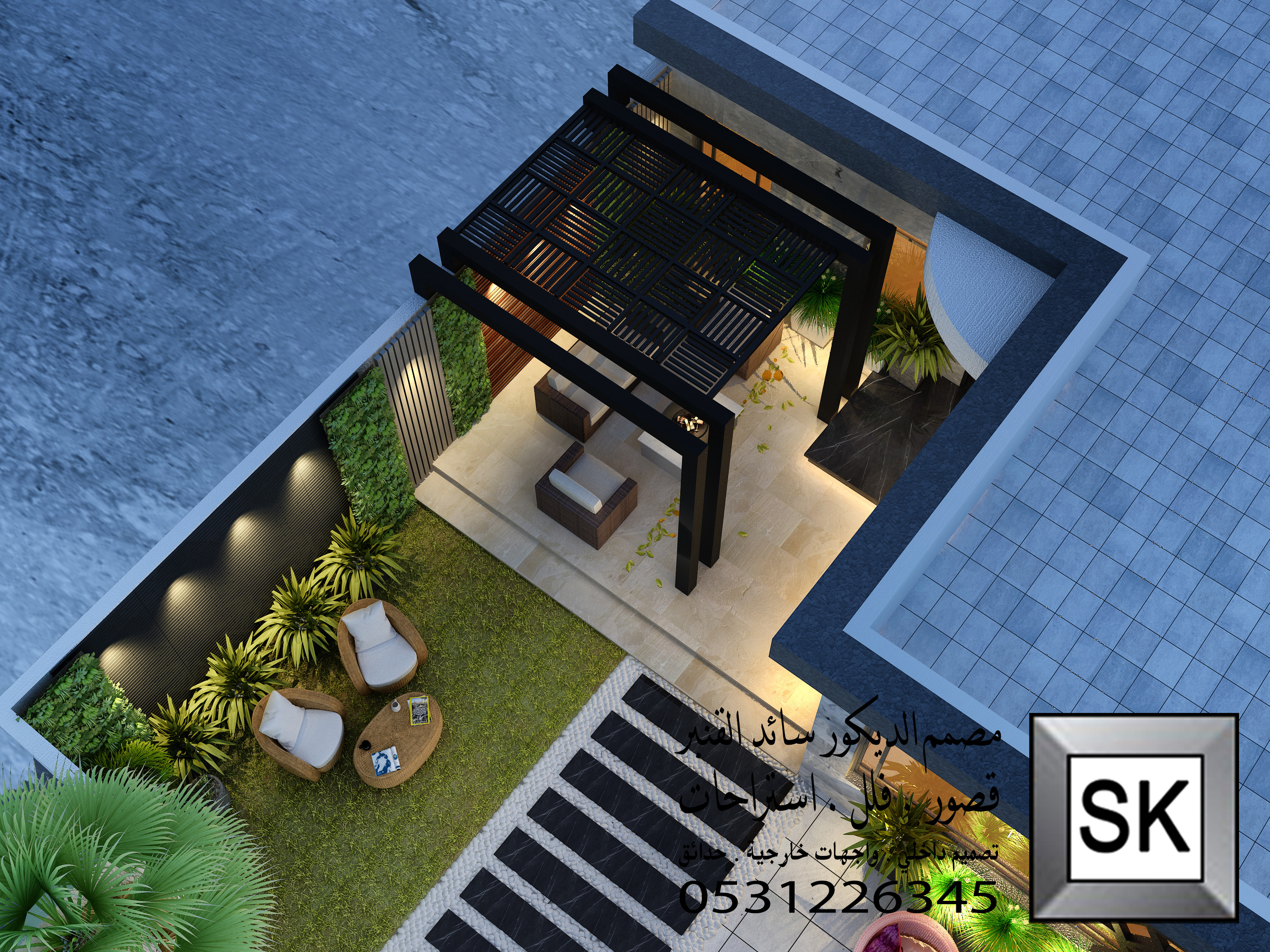 مصمم حدائق إستراحات في السعودية