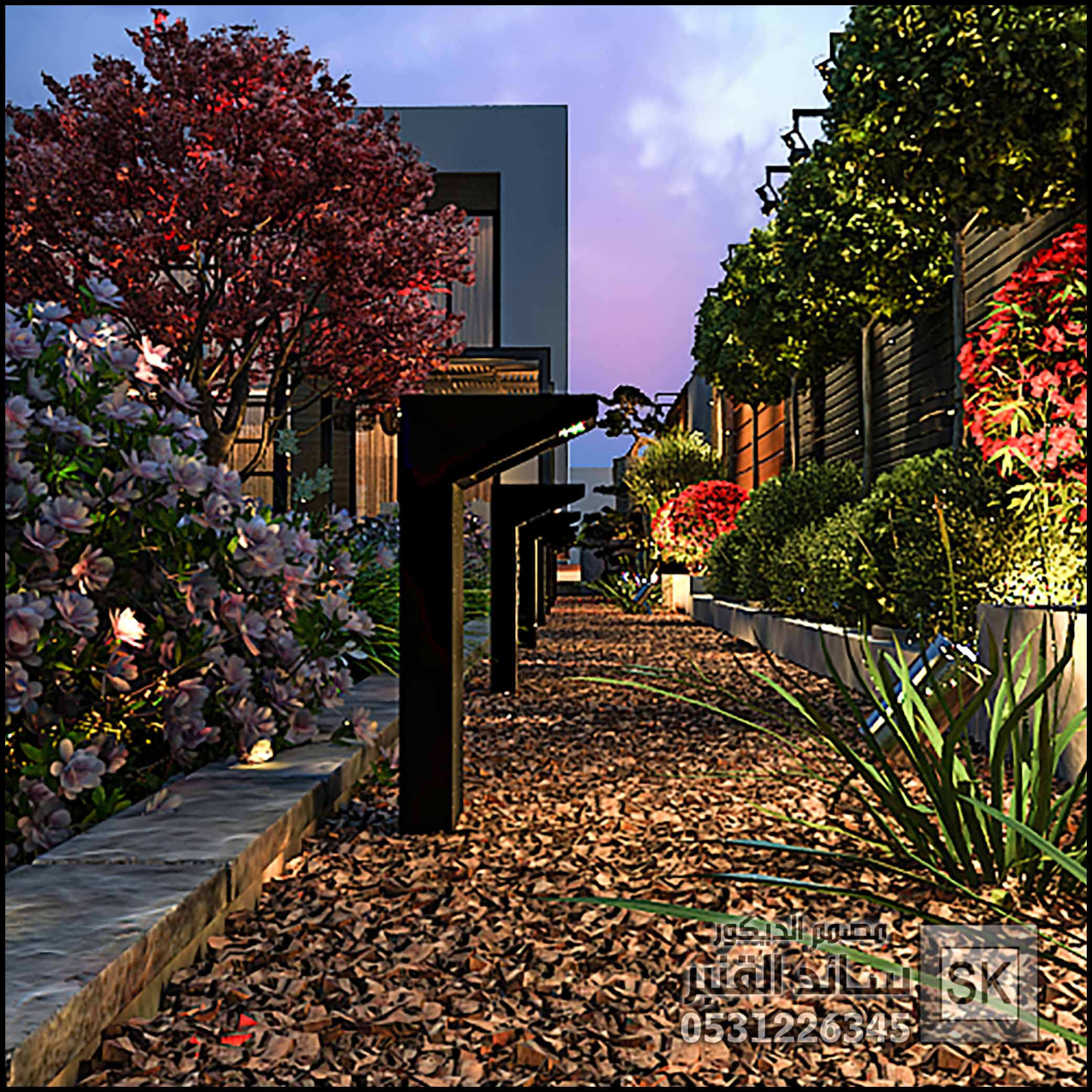 تصميم و تشطيب لاندسكيب مزارع و إستراحات في السعودية