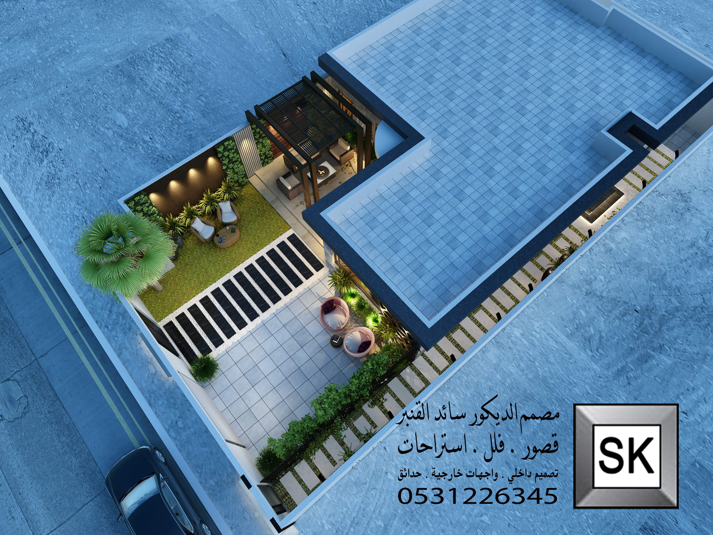 مصمم حدائق إستراحات في السعودية