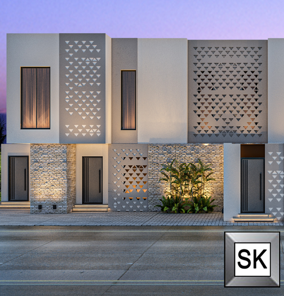 أفكار تاون هاوس فاخر في الرياض حسب كود المسار الرياضي و كود وادي حنيفة