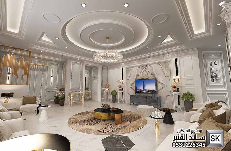 تصميم ديكور داخلي نيوكلاسيك في الرياض