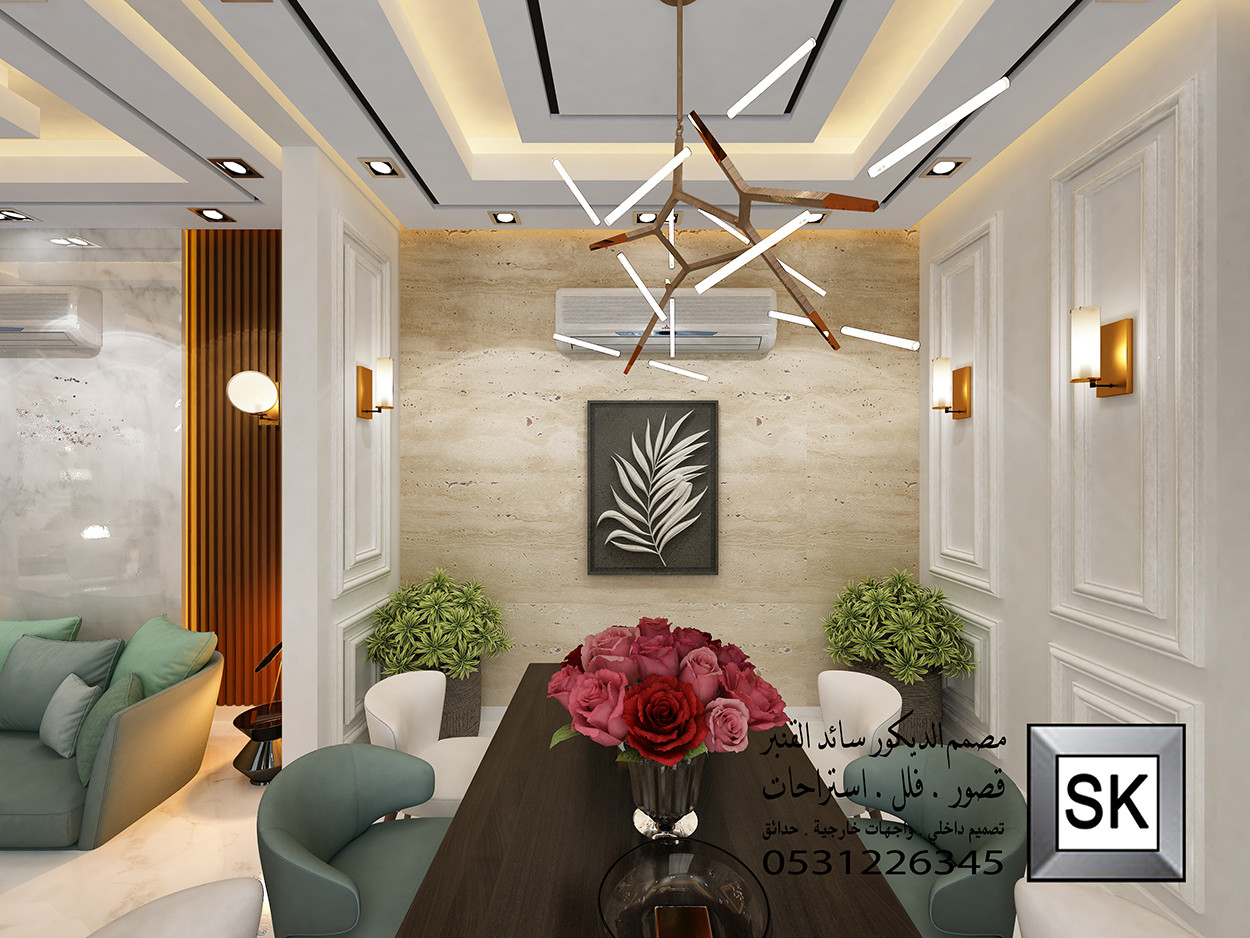 ديكور داخلي نيوكلاسيك فاخر في الرياض