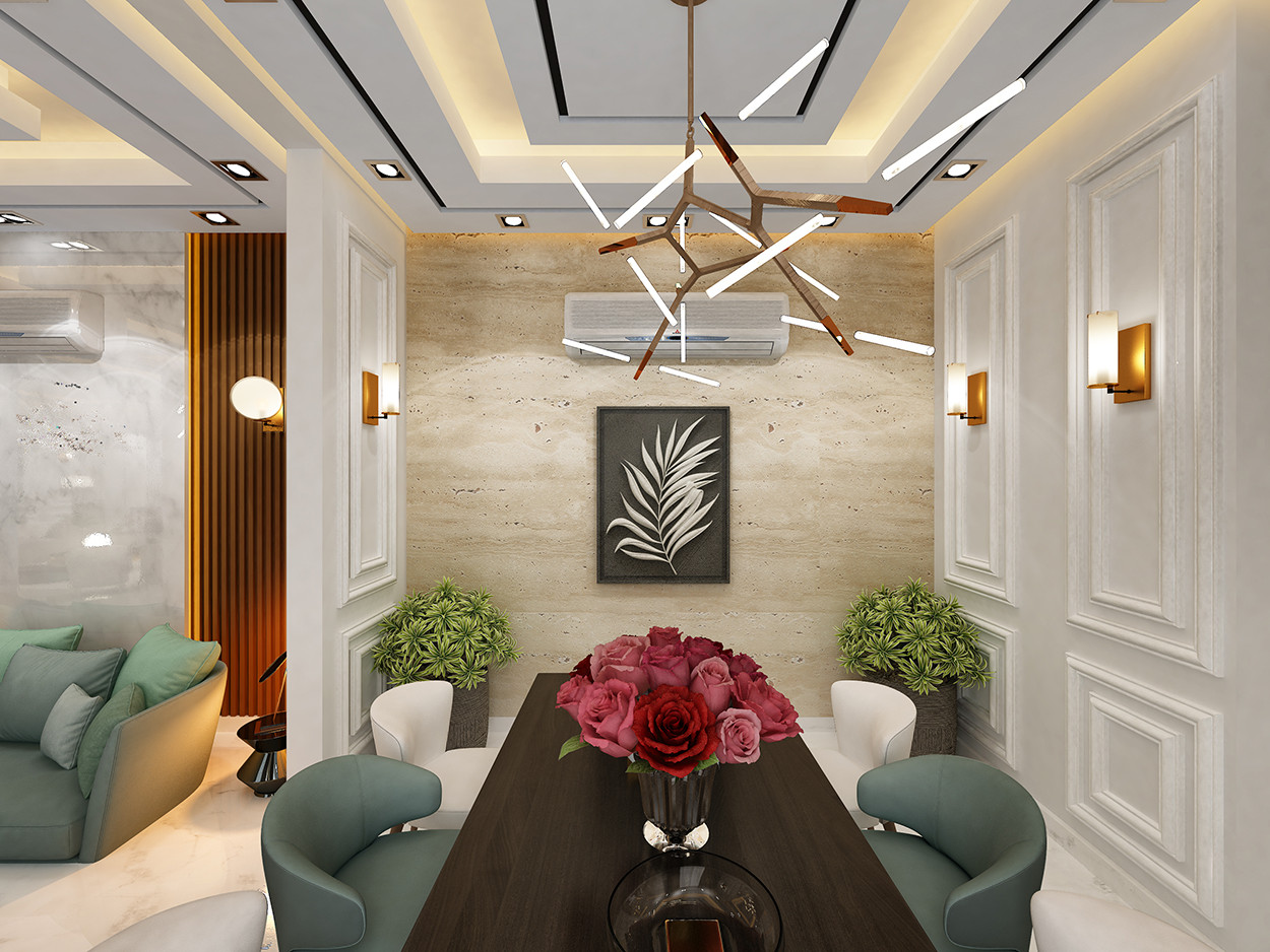 ديكور داخلي نيوكلاسيك فاخر في الرياض